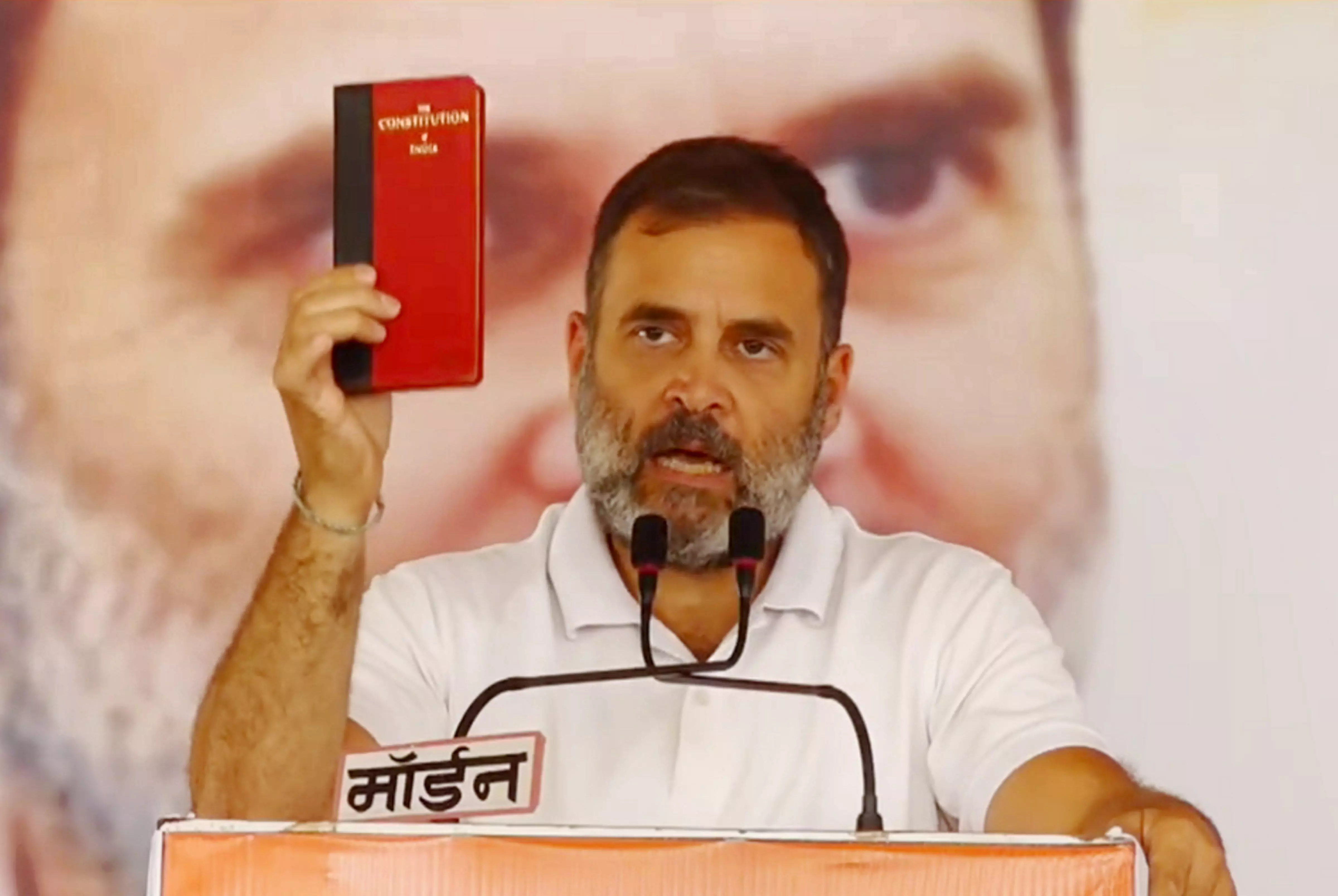 BJP will tear Constitution apart if it returns to power, says Rahul BJP will tear Constitution apart if it returns to power, says Rahul