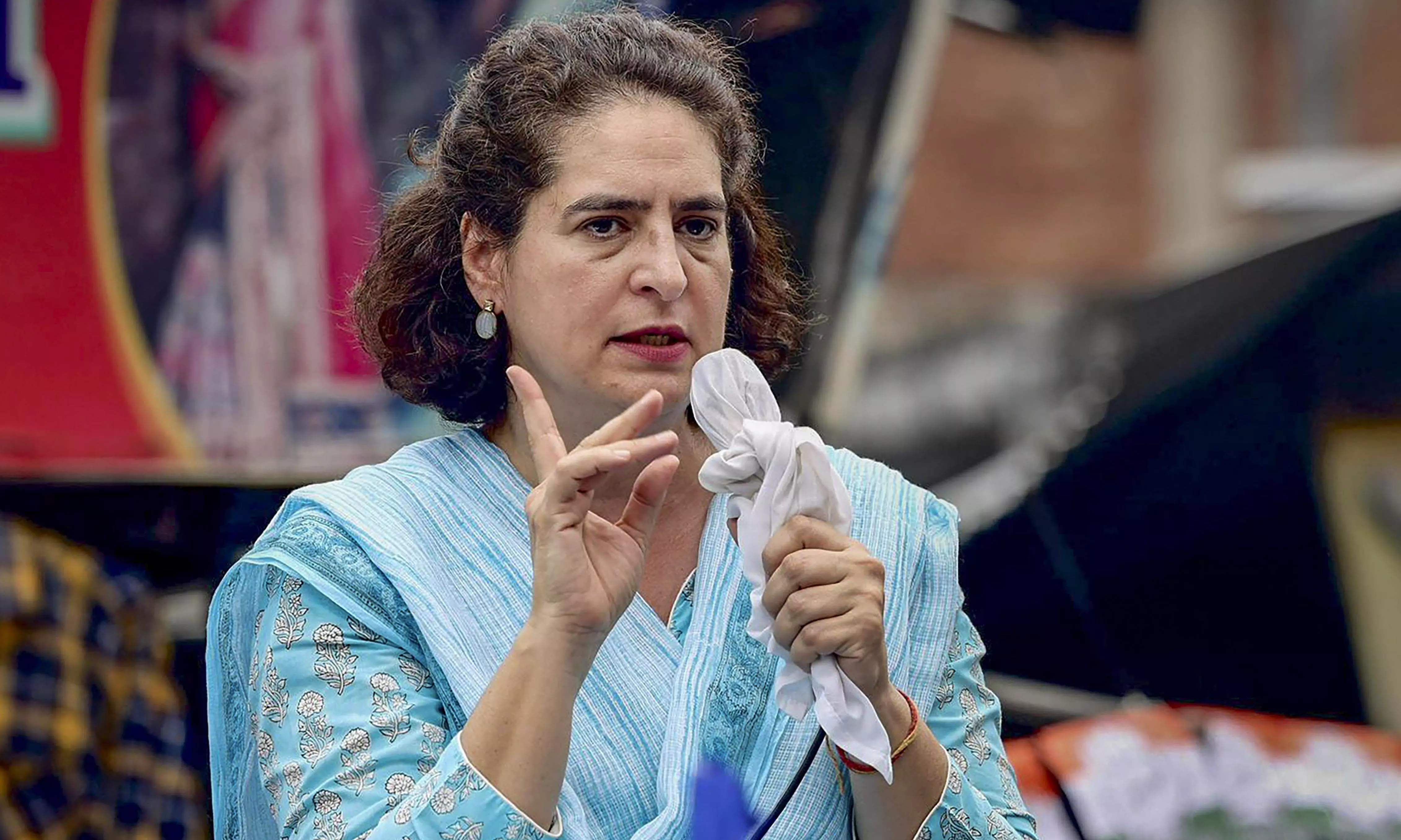BJP spreading falsehood on Congress manifesto, says Priyanka Gandhi BJP spreading falsehood on Congress manifesto, says Priyanka Gandhi