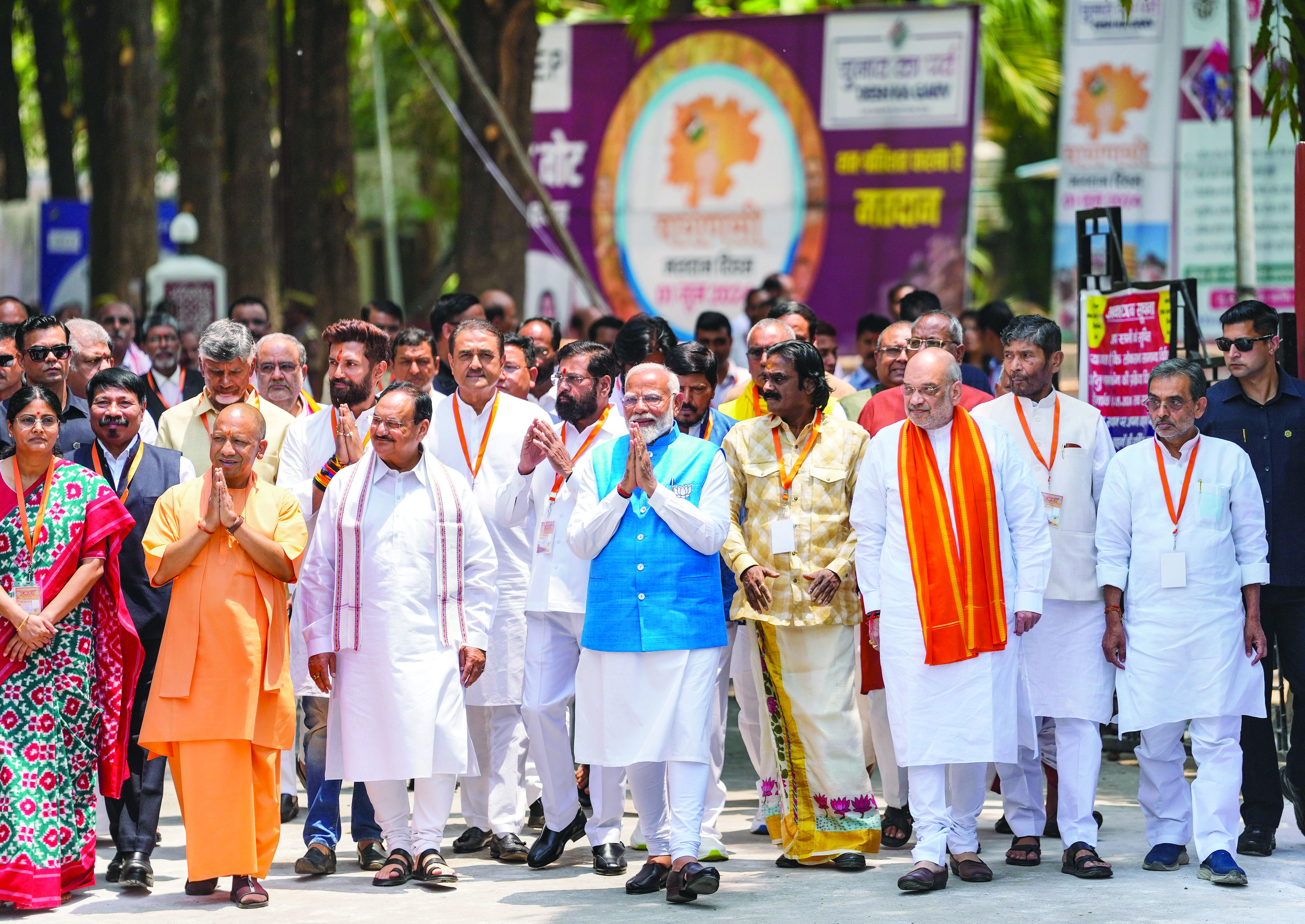 PM files nomination in Varanasi, top NDA leaders join in show of strength