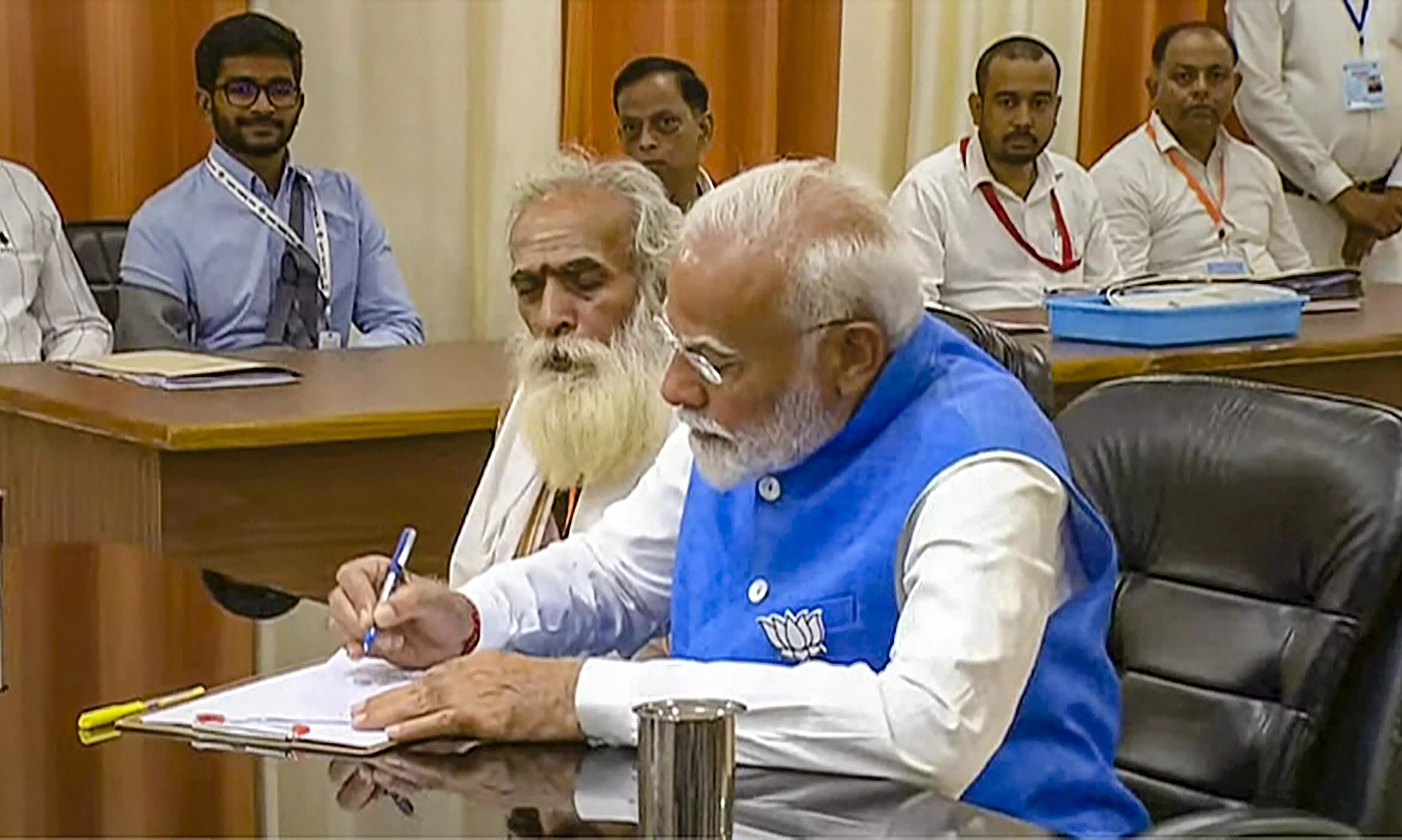PM Modi files nomination from Varanasi PM Modi files nomination from Varanasi