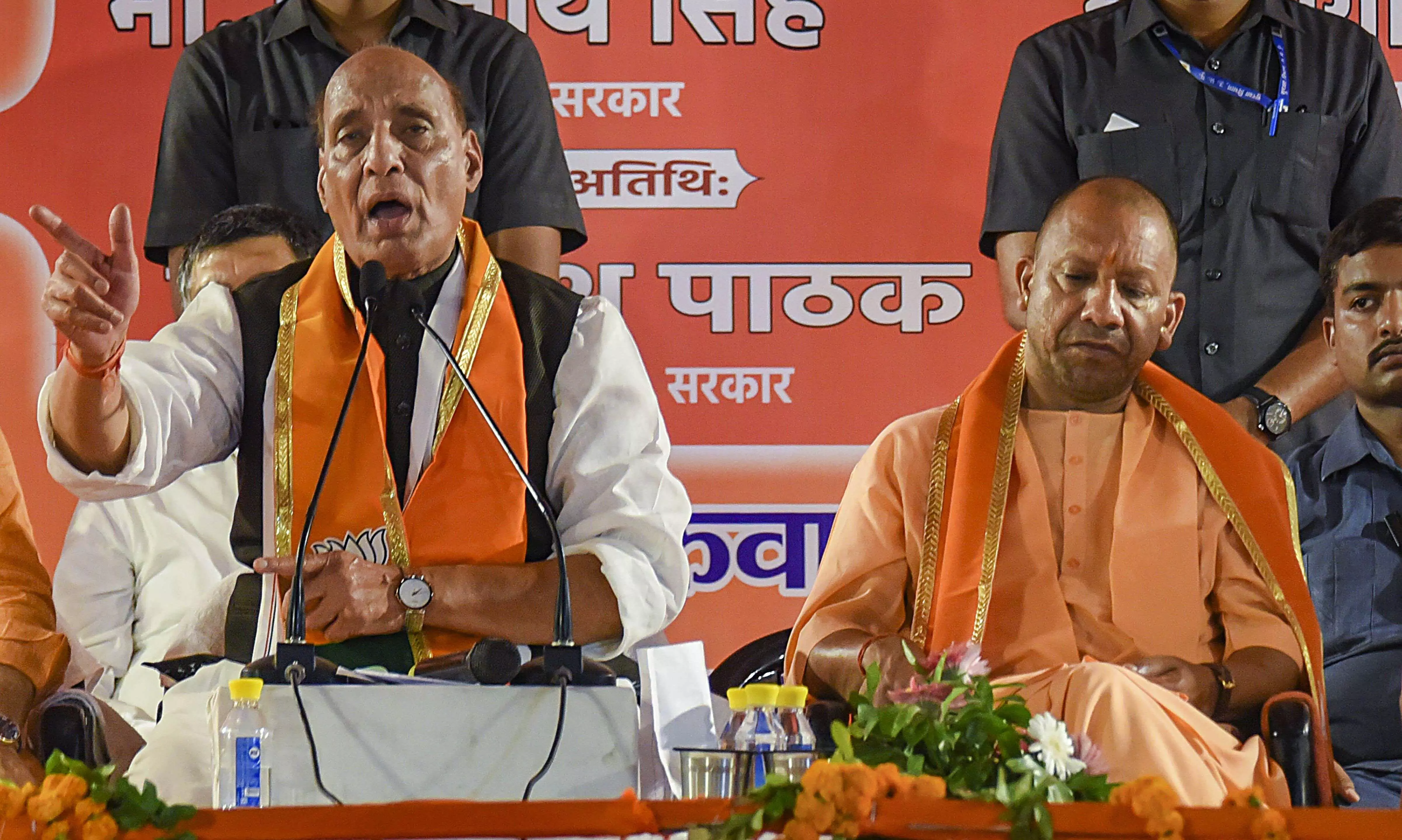 Rajnath calls Kejriwals claims on Modi, Adityanath absurd and unfortunate