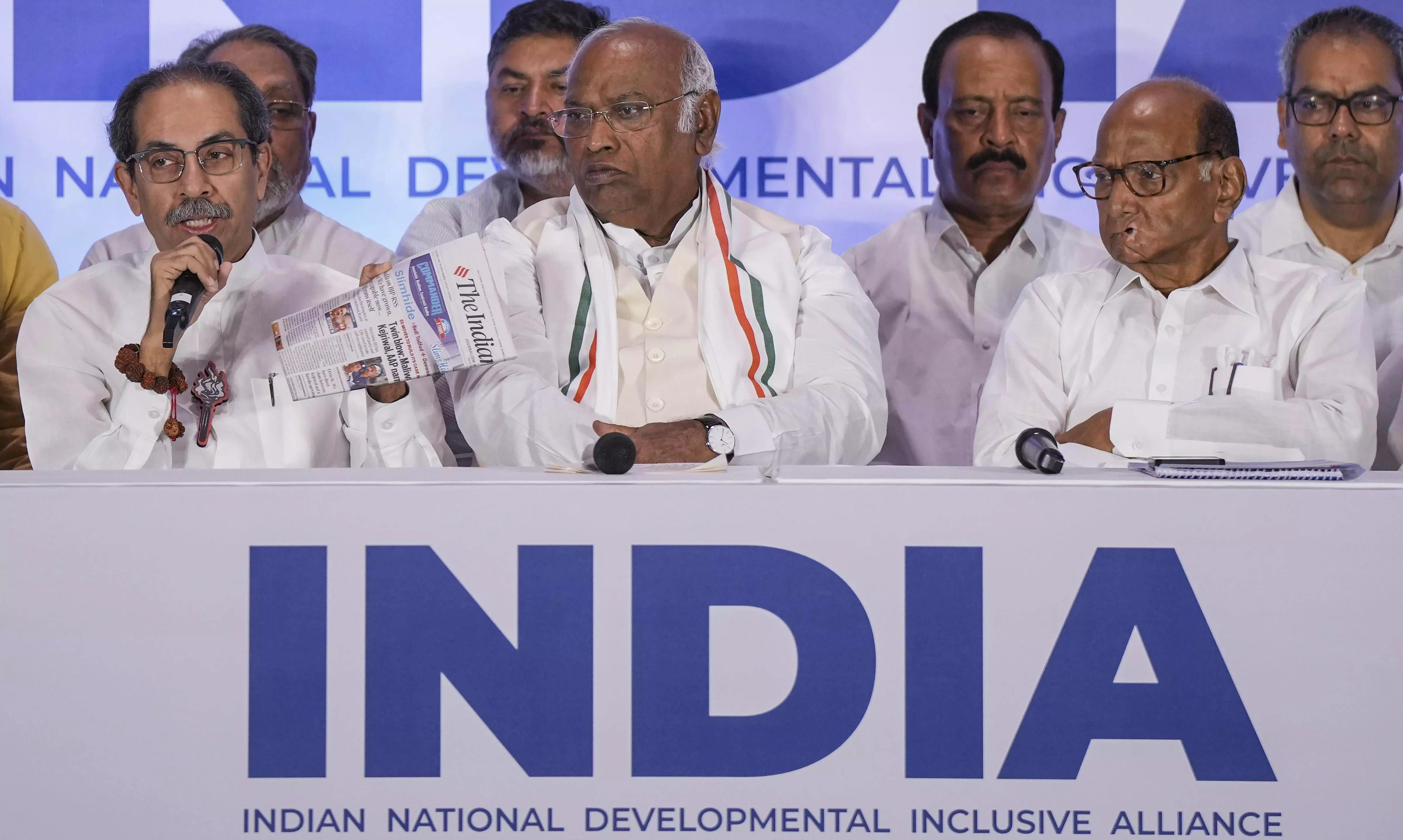 INDIA bloc leaders slam PM on bulldozer remark