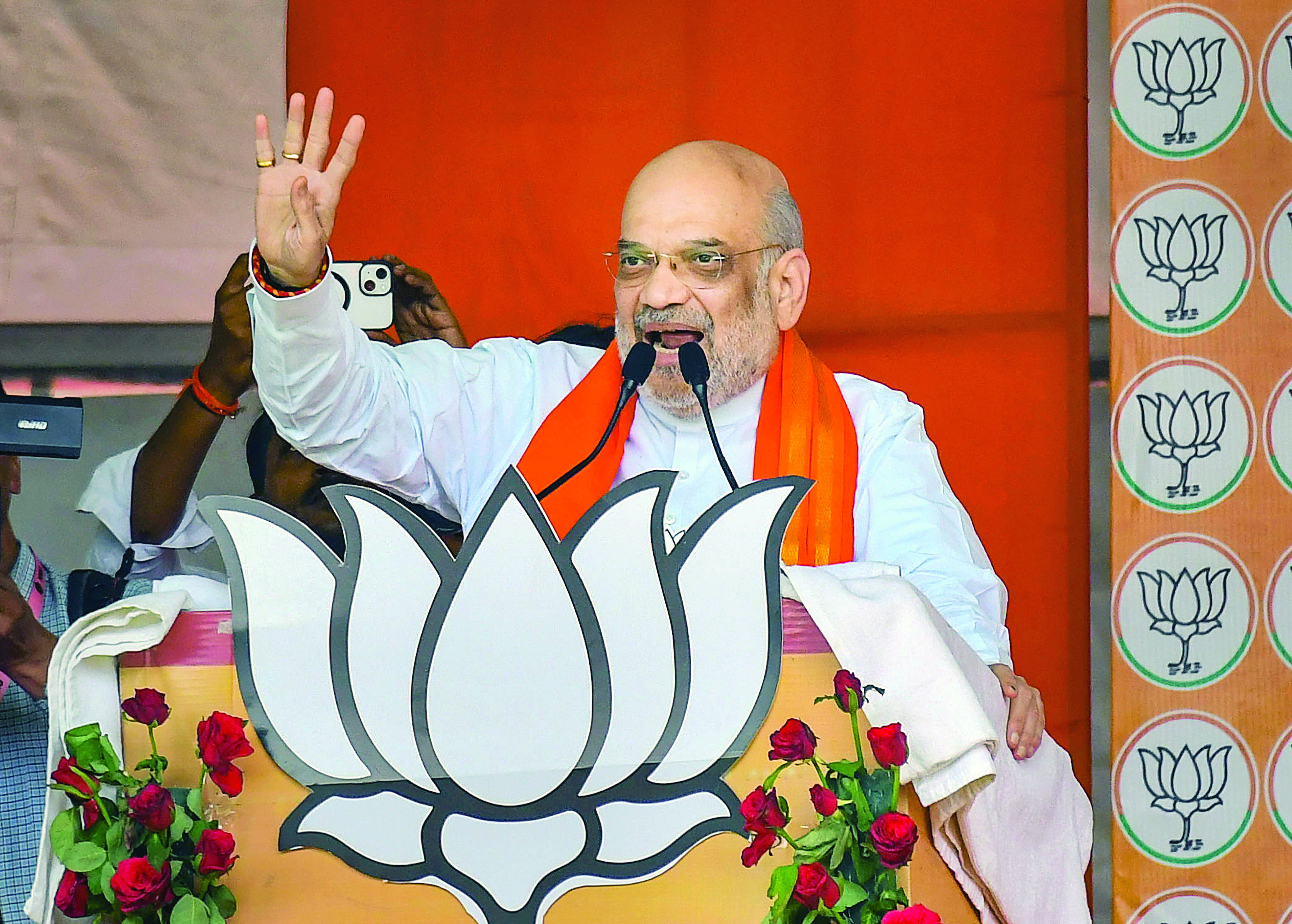 Congress preserved Article 370 for 70 years: Amit Shah in UP’s Jaunpur
