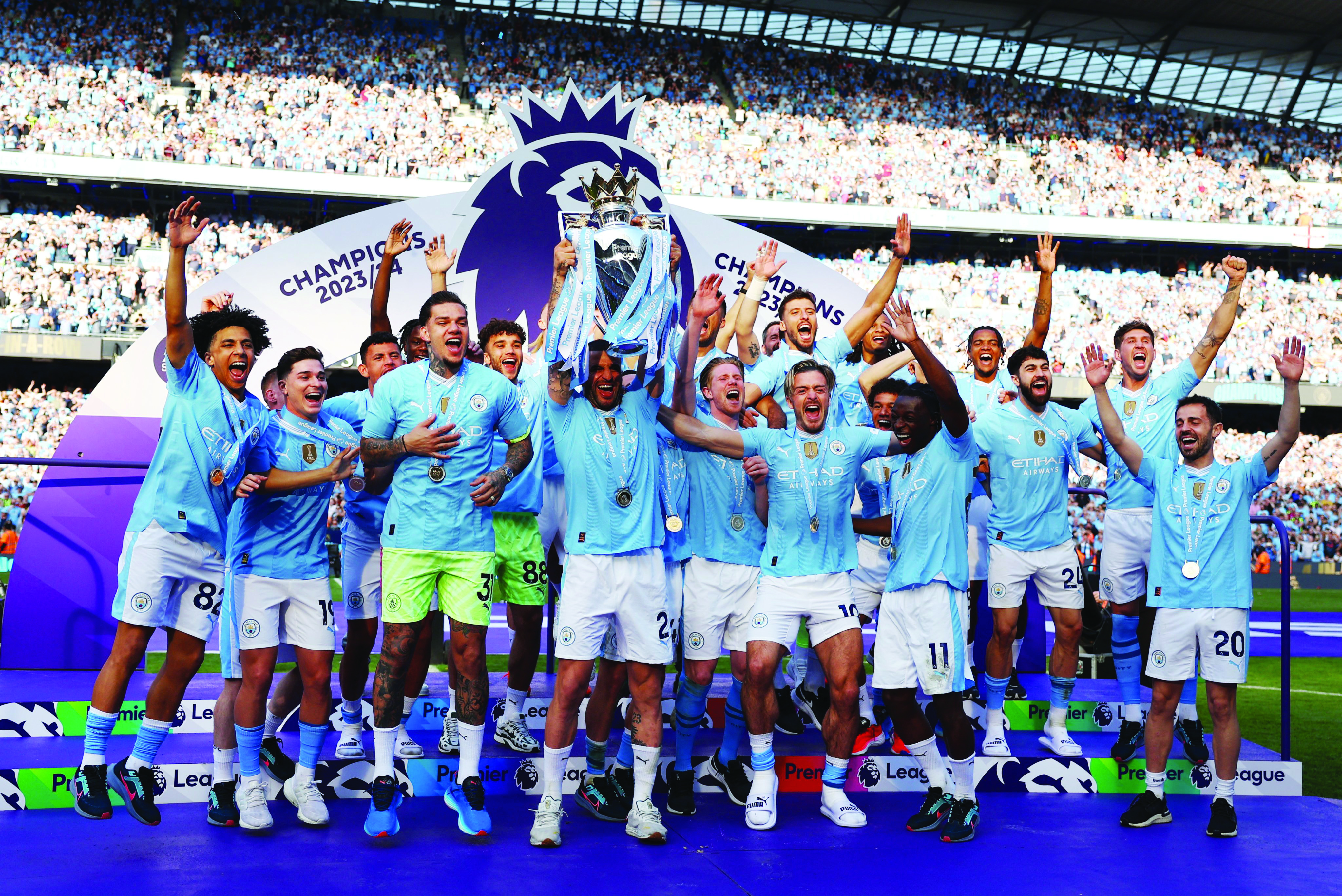 Premier League: Man City  win record fourth-straight title