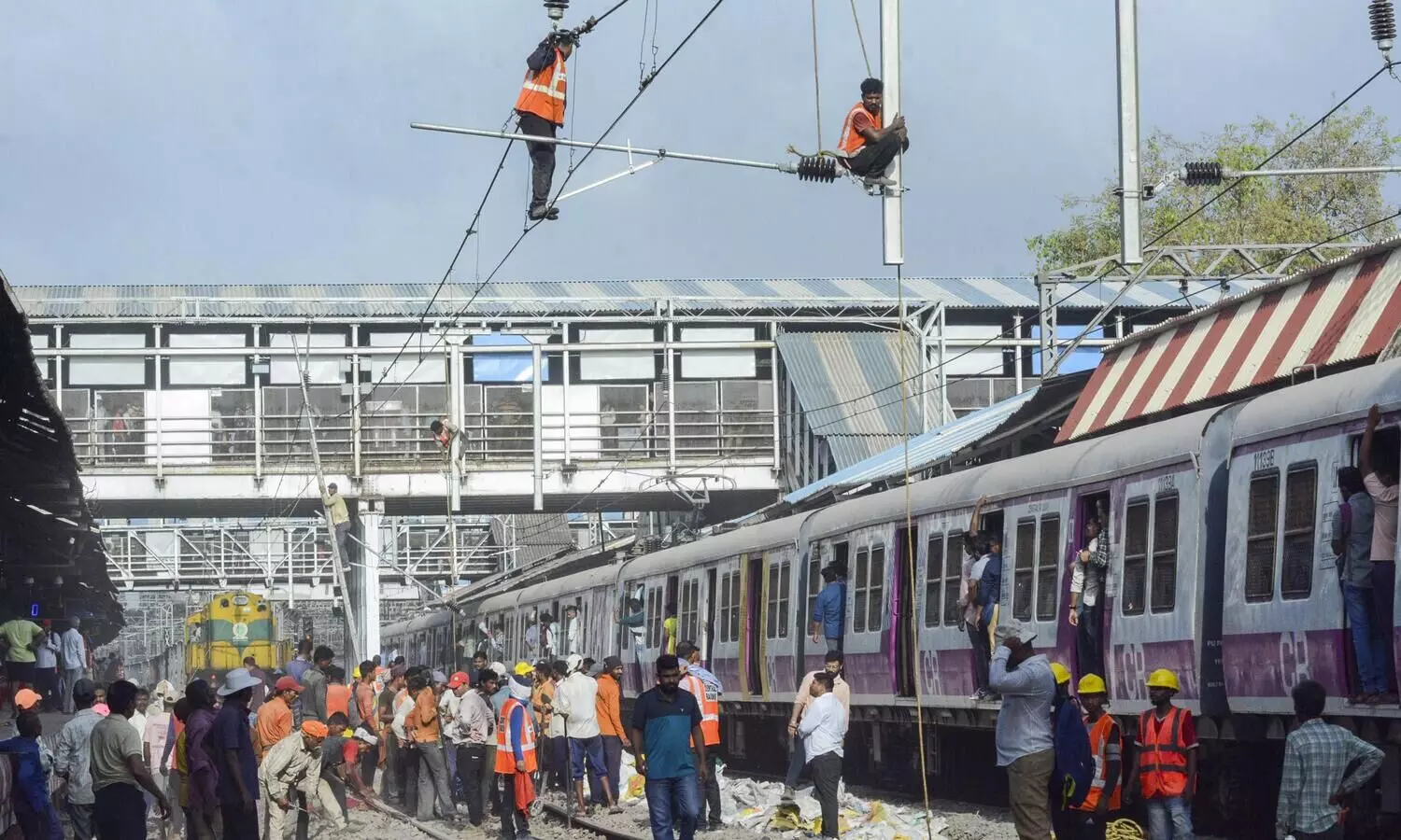 CR mega block: Platform work progresses to accommodate 24-coach trains