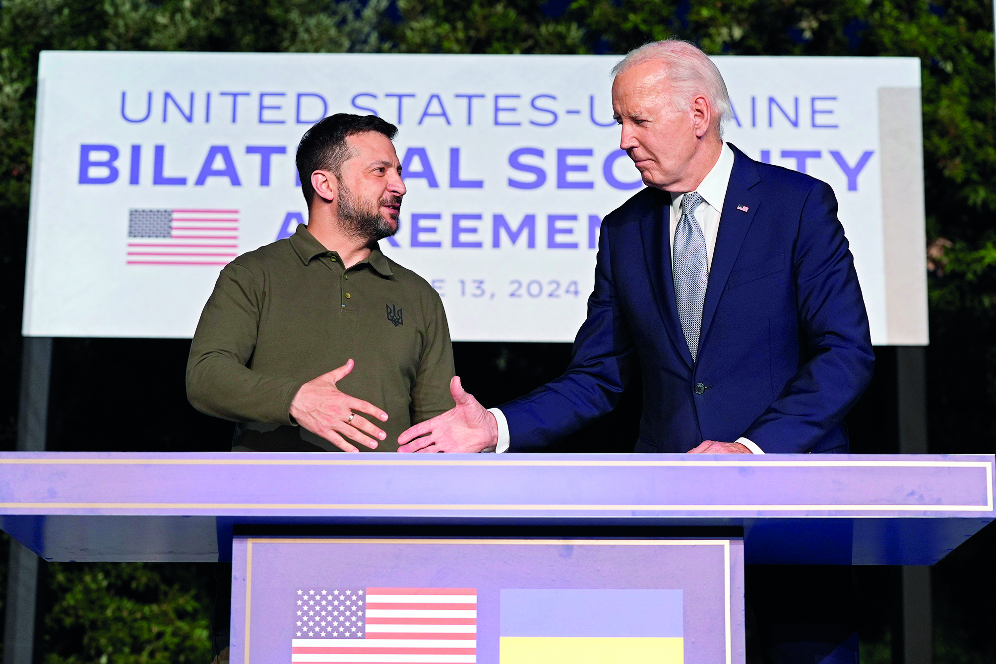 Biden and Zelenskyy sign ‘historic’ 10-year security deal