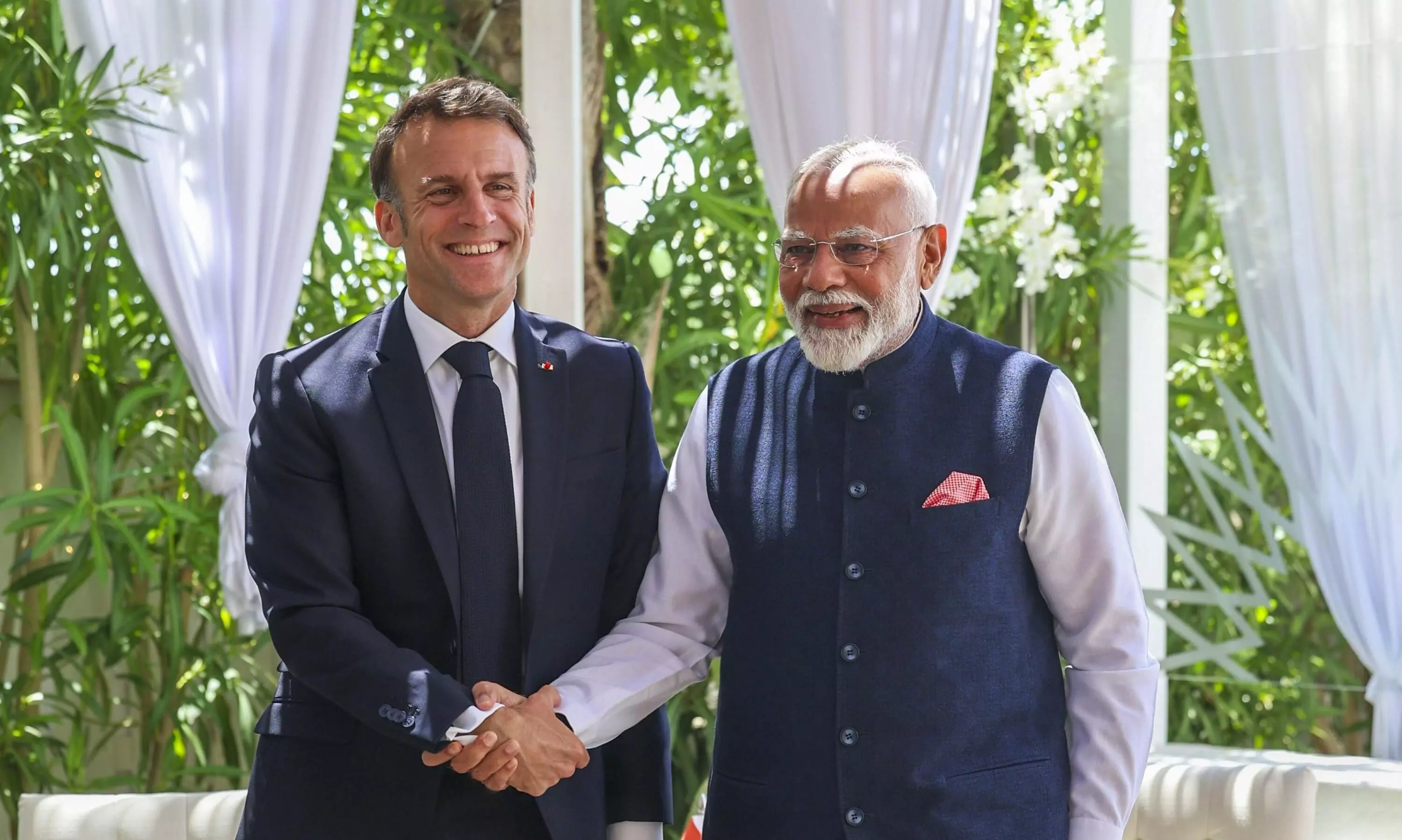 PM Modi and French President Macron discuss ways to further cement strategic ties