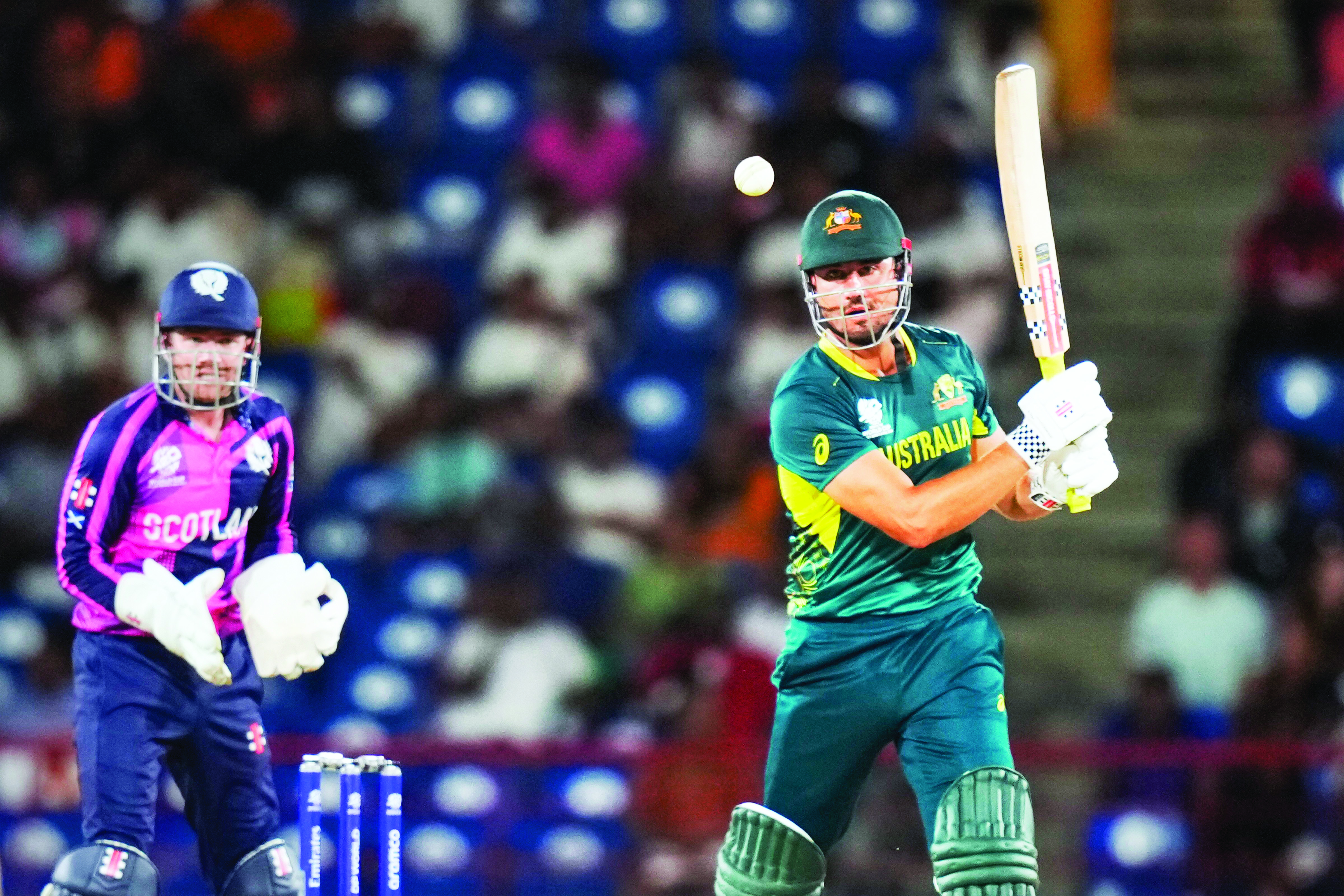 Aussies crush Scotland by 5 wickets; England enter Super Eight of T20 WC Aussies crush Scotland by 5 wickets; England enter Super Eight of T20 WC