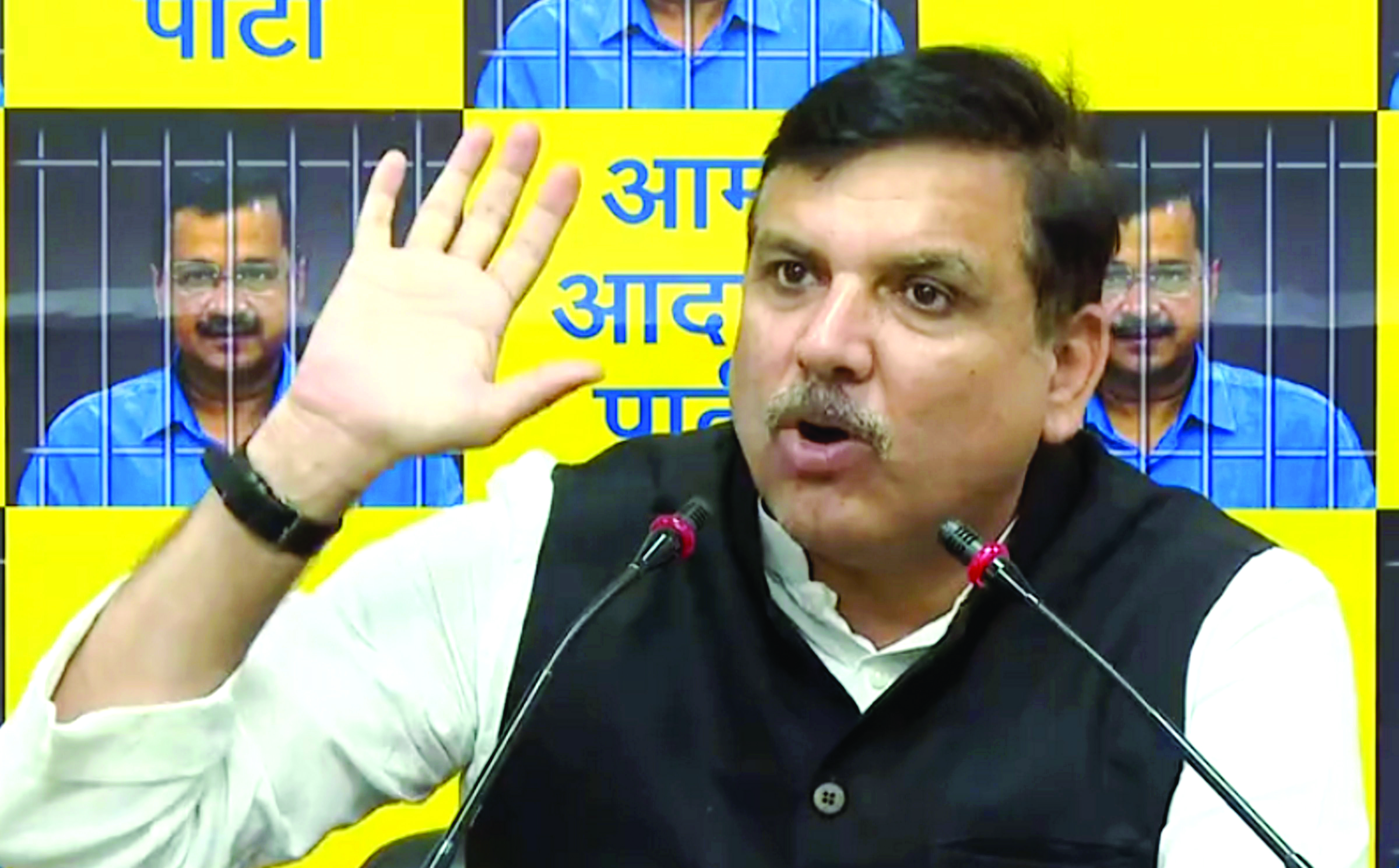 Water crisis in Capital sponsored   by BJP, alleges AAP’s Sanjay Singh