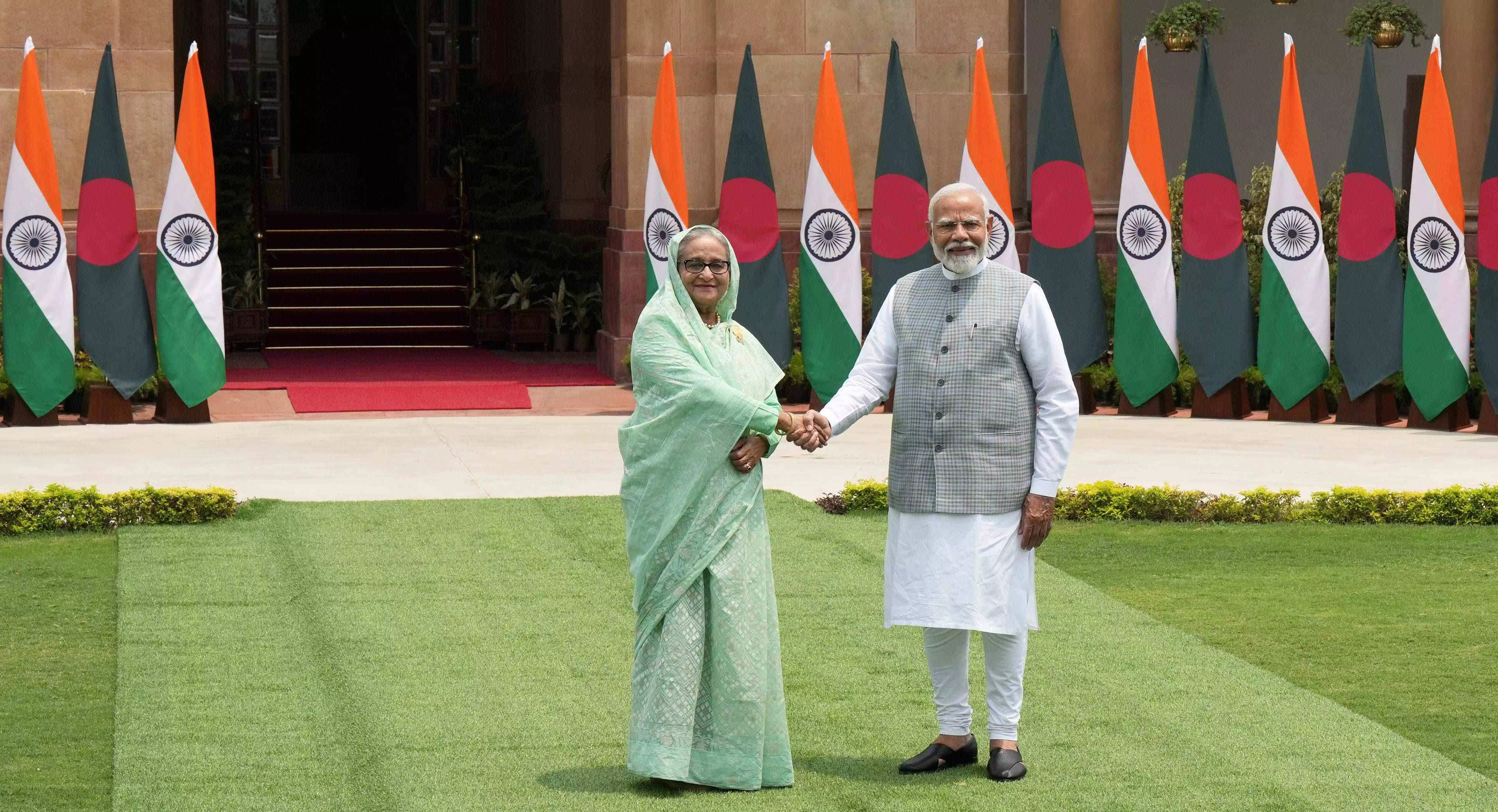 PM Modi holds extensive talks with Bangladesh counterpart Hasina PM Modi holds extensive talks with Bangladesh counterpart Hasina