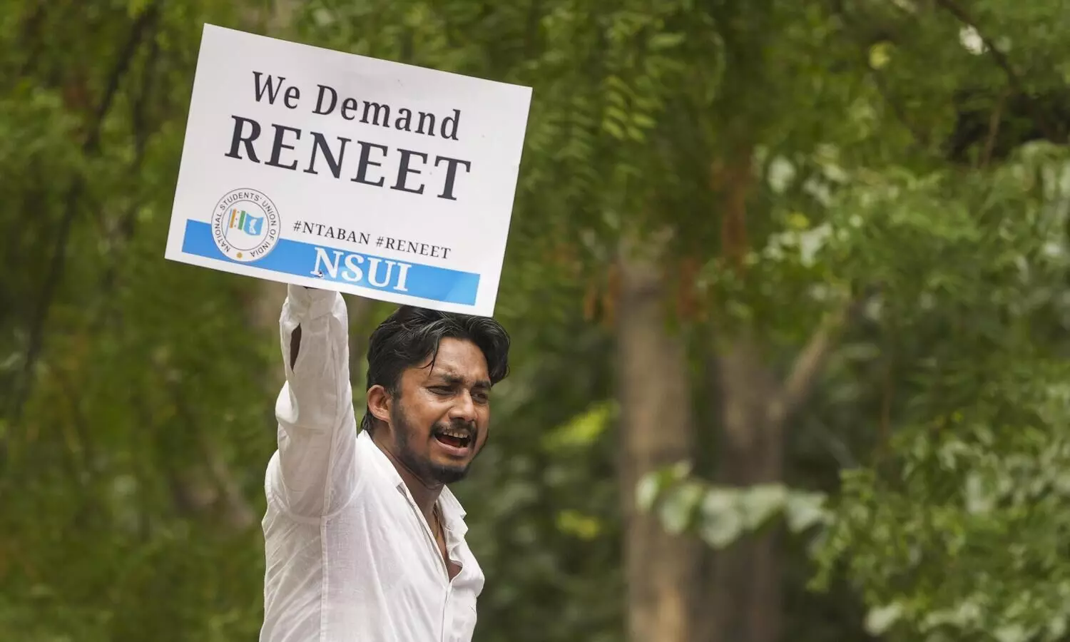 NSUI members storm NTA office, demand closure over NEET-UG row