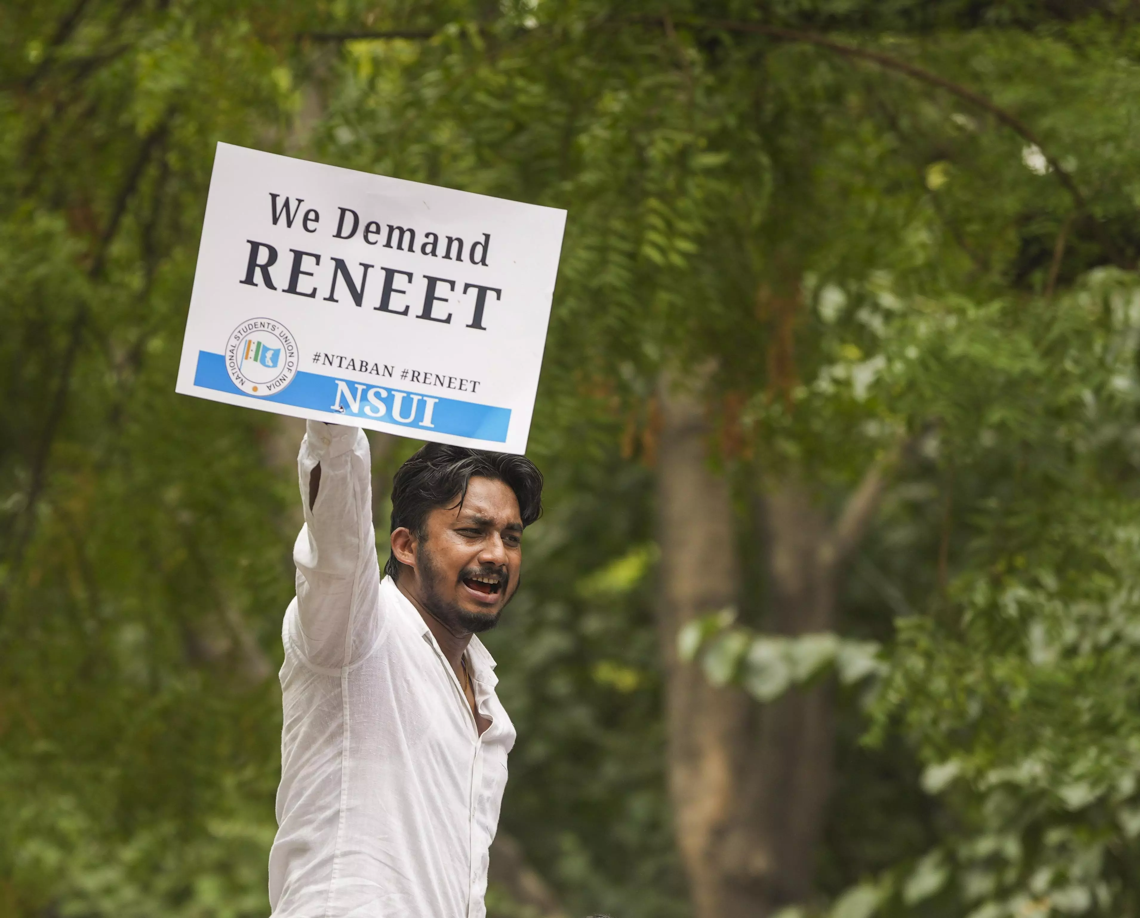 NSUI members storm NTA office, demand closure over NEET-UG row NSUI members storm NTA office, demand closure over NEET-UG row