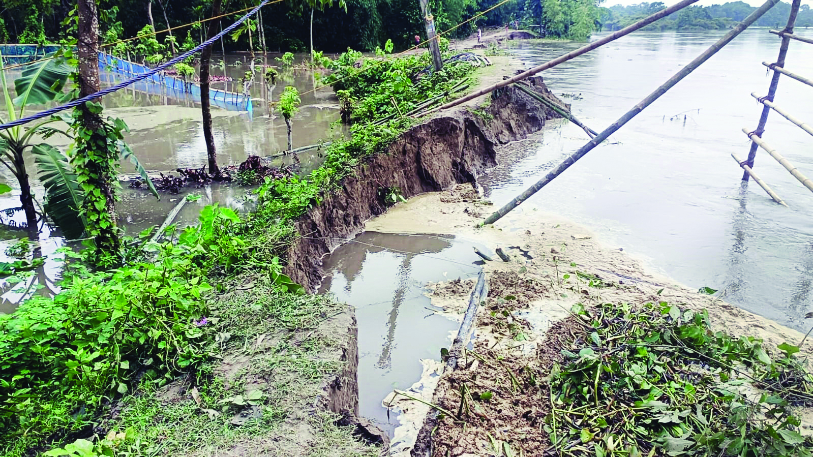 About 300 houses affected by Raidak River Dam breach About 300 houses affected by Raidak River Dam breach