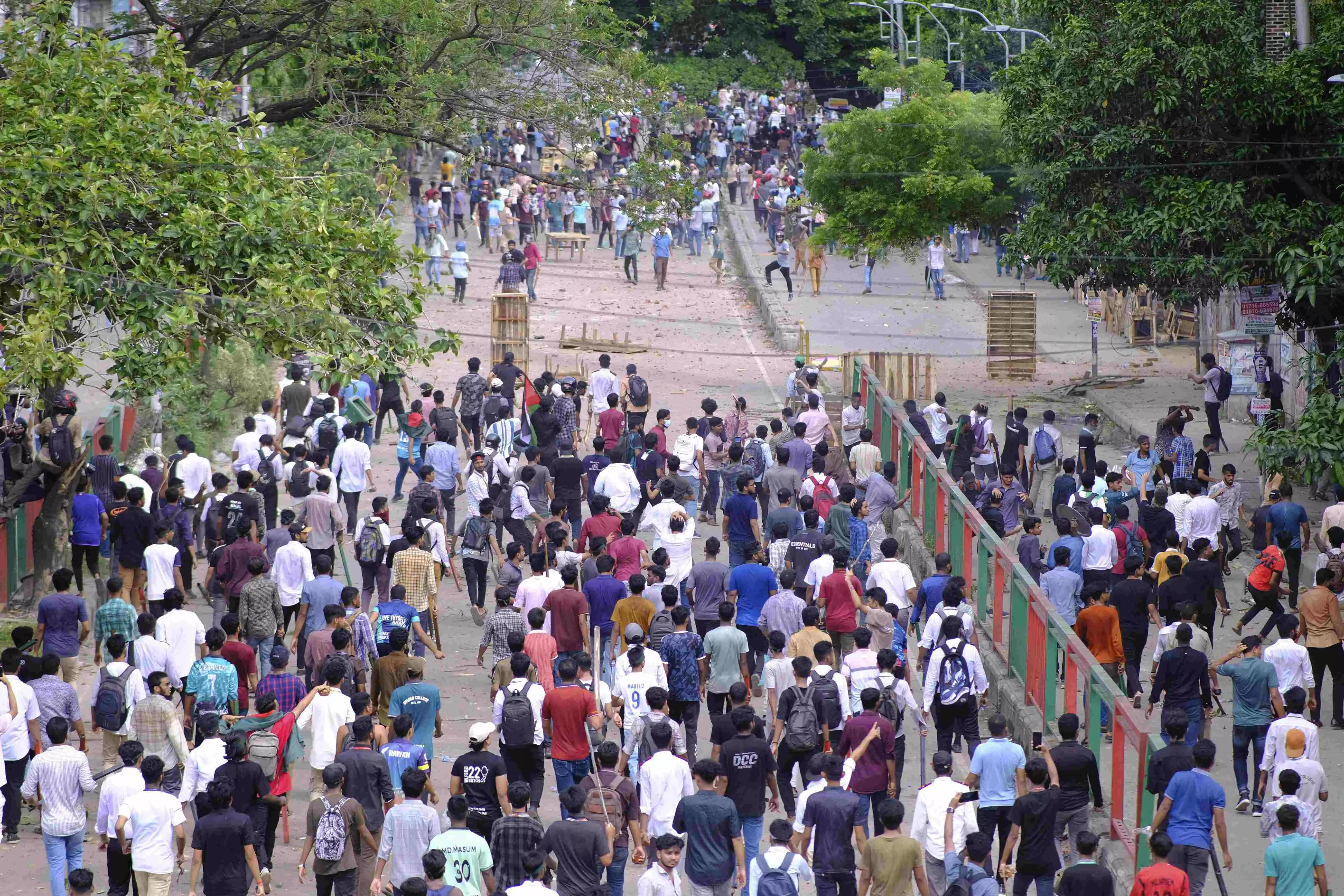 Violent clashes over government jobs quota system leave scores injured in Bangladesh