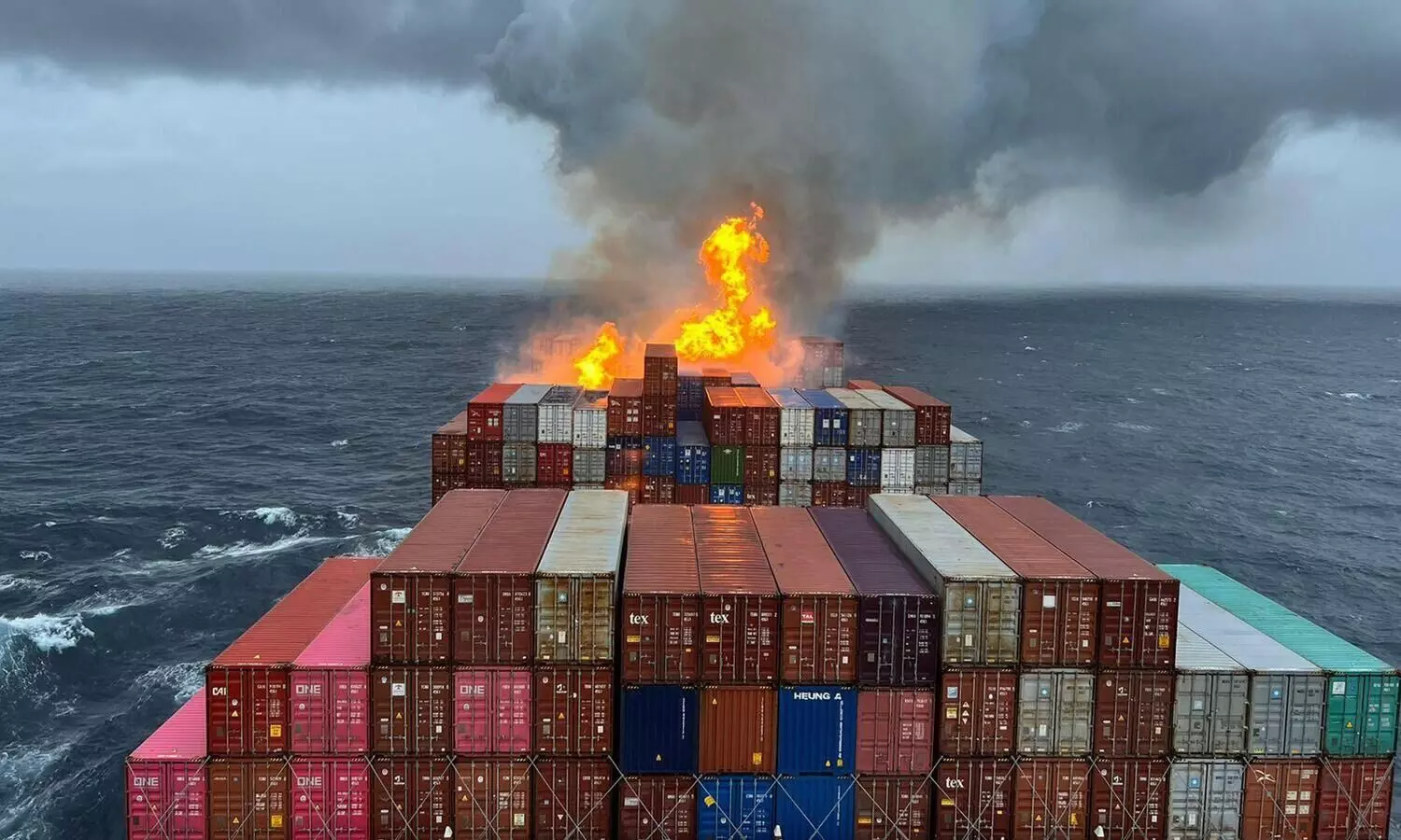 Fire on cargo ship off Karwar under control, one crew member missing: Coast Guard