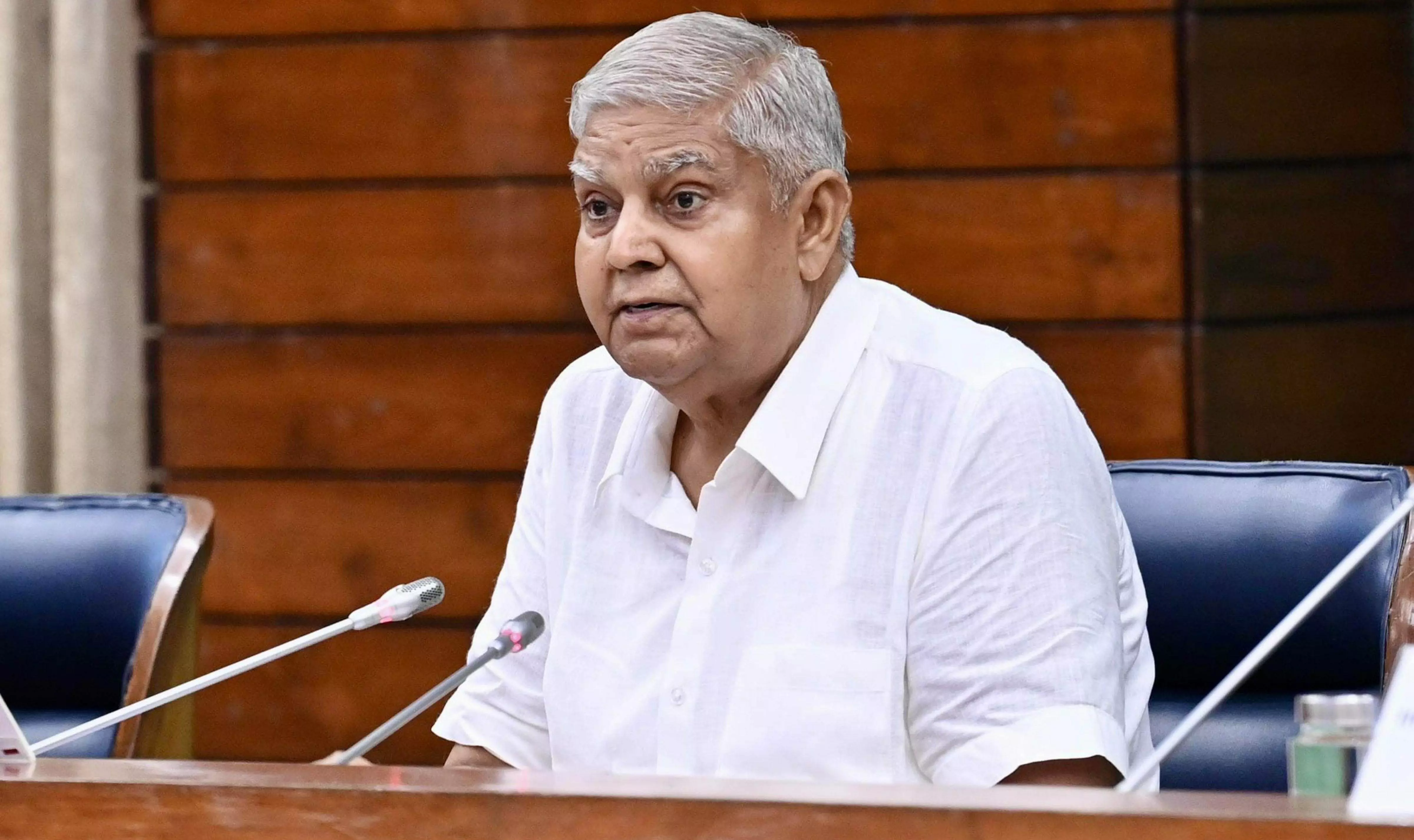 Undignified behaviour in House blow to spirit of democracy: Dhankhar to RS members