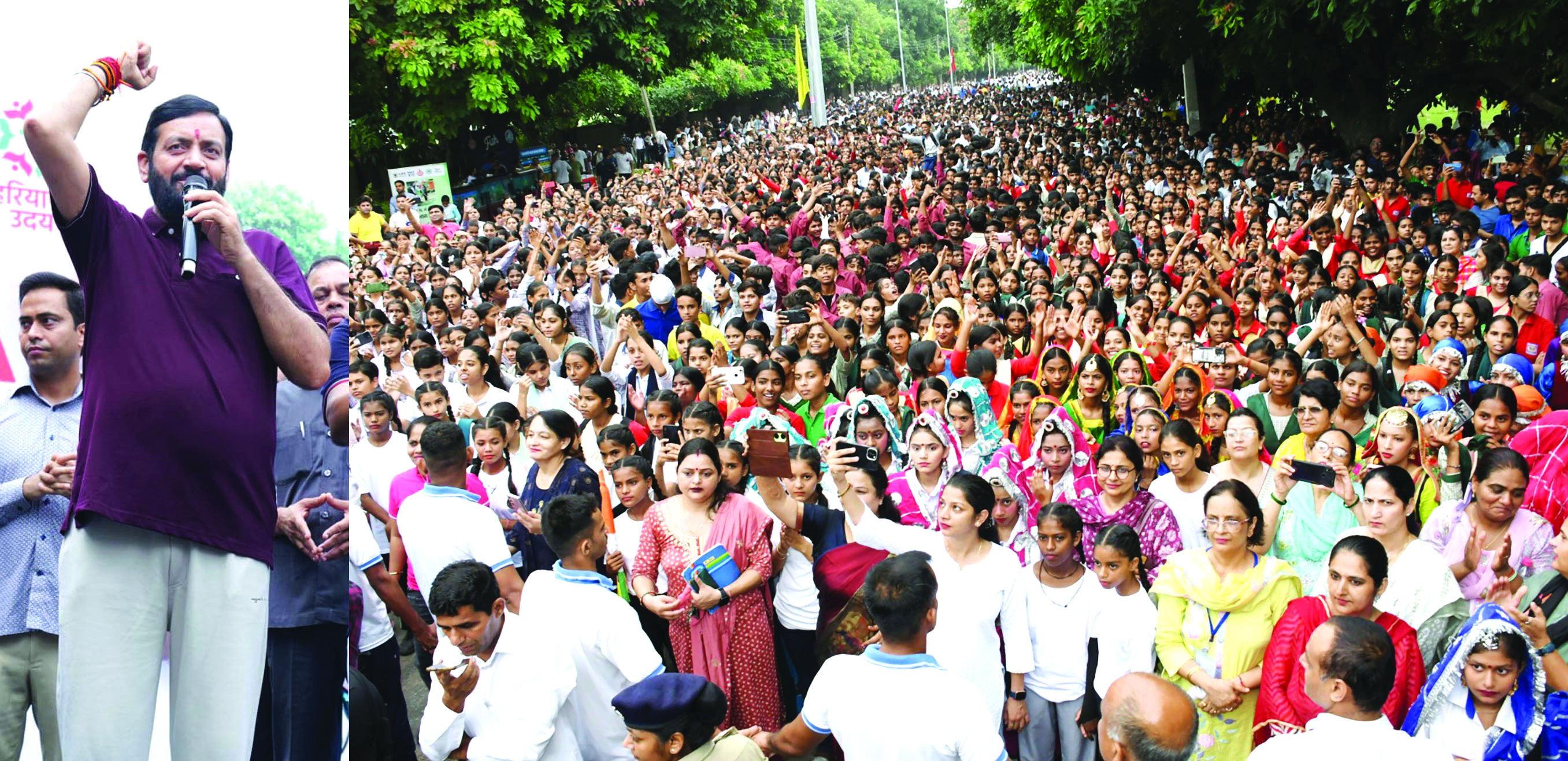 CM Saini inaugurates Raahgiri programme by riding a bicycle