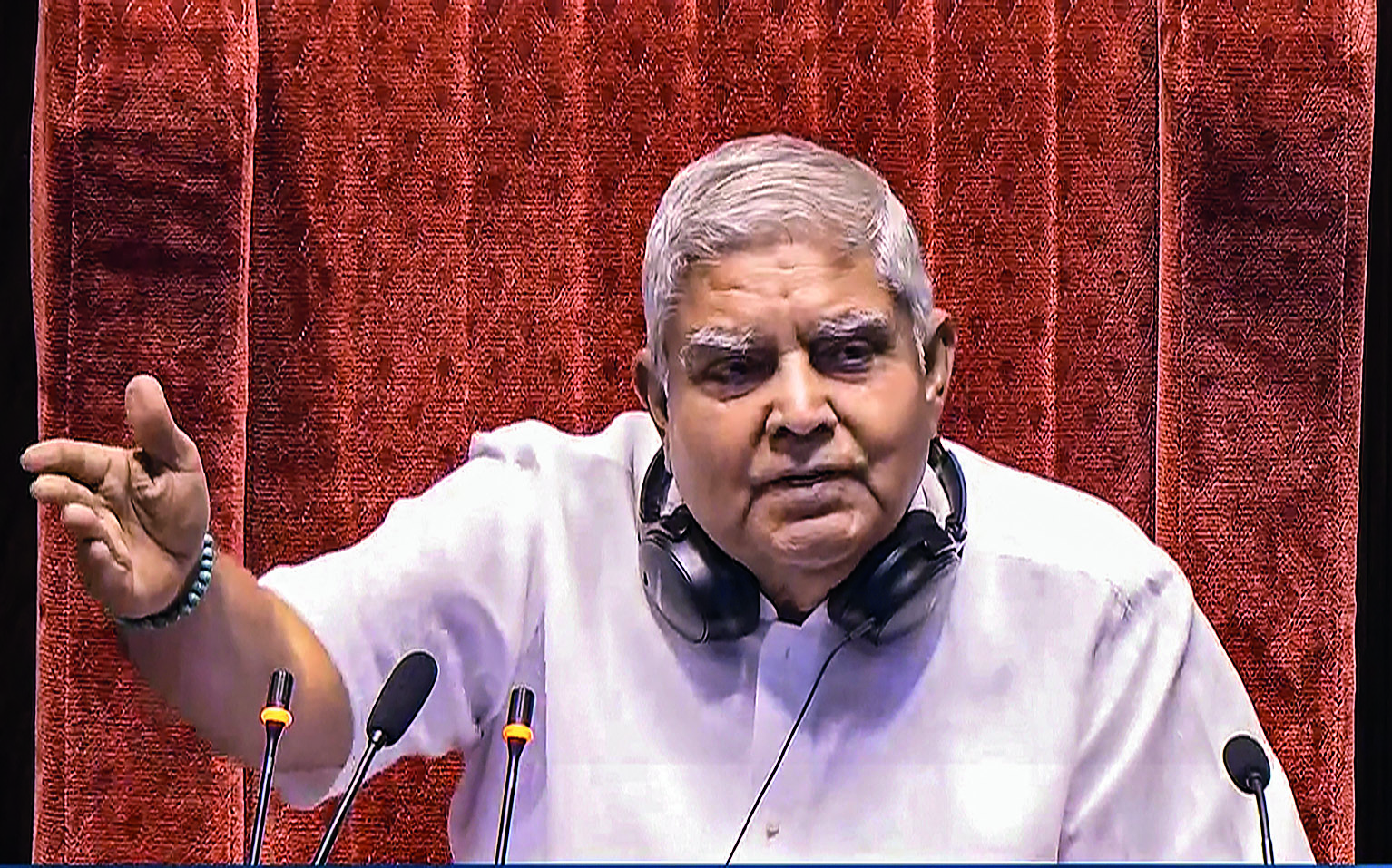 Dhankhar walks out from RS amid Oppn protest over Phogat disqualification