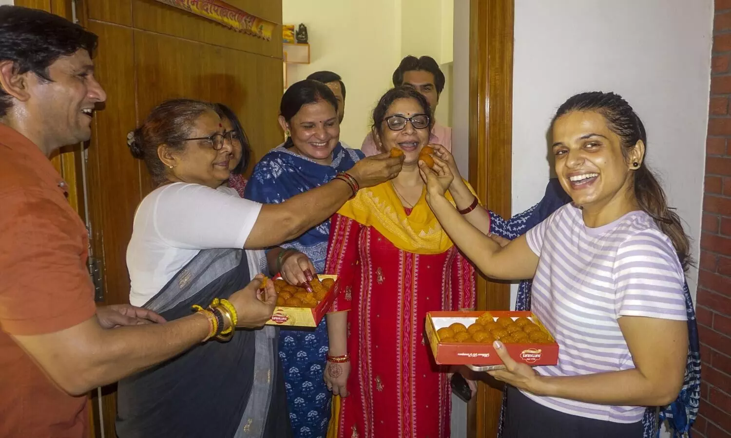 Celebrations erupt at AAP office, Sisodias residence after Delhi ex-deputy CM gets bail