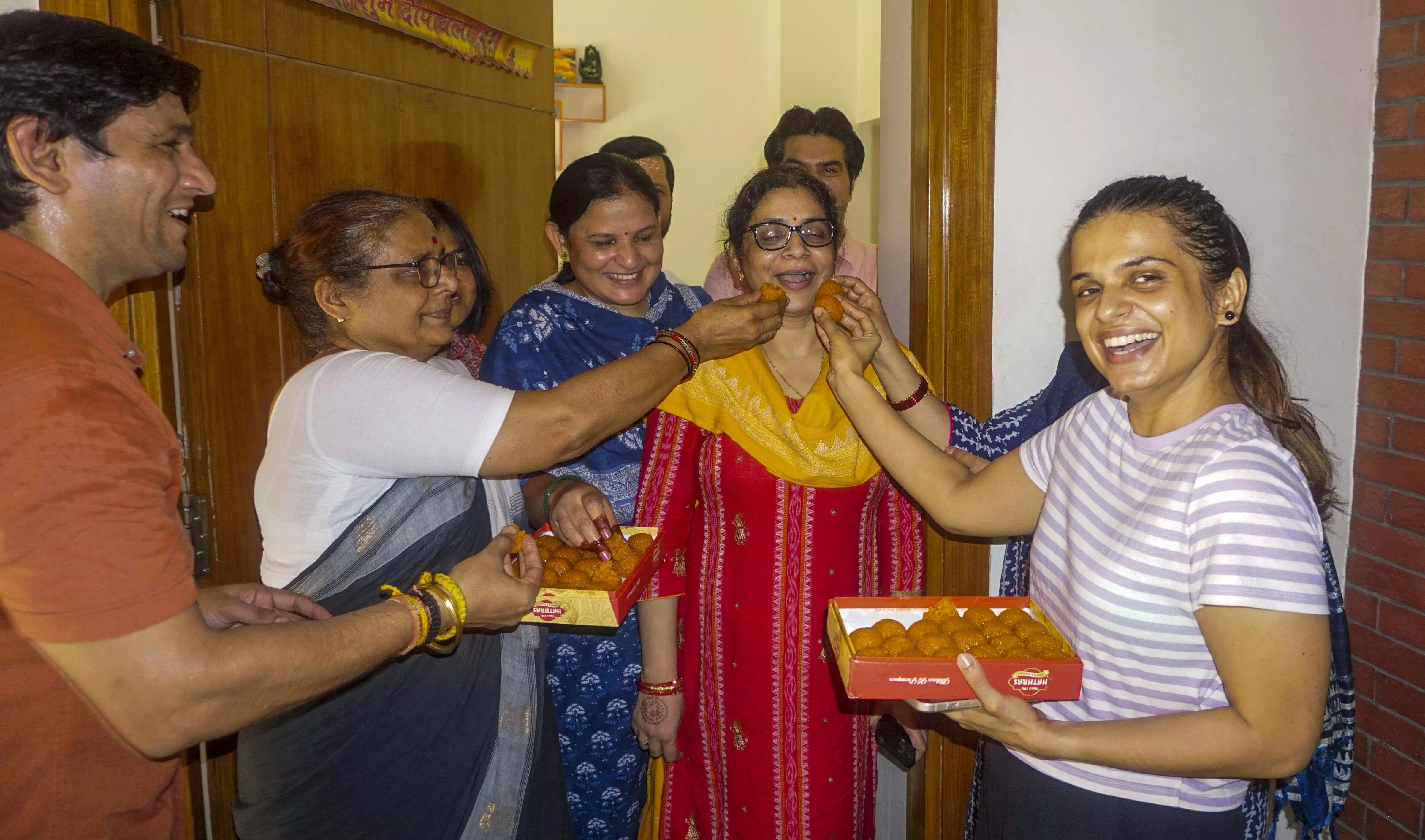Celebrations erupt at AAP office, Sisodias residence after Delhi ex-deputy CM gets bail