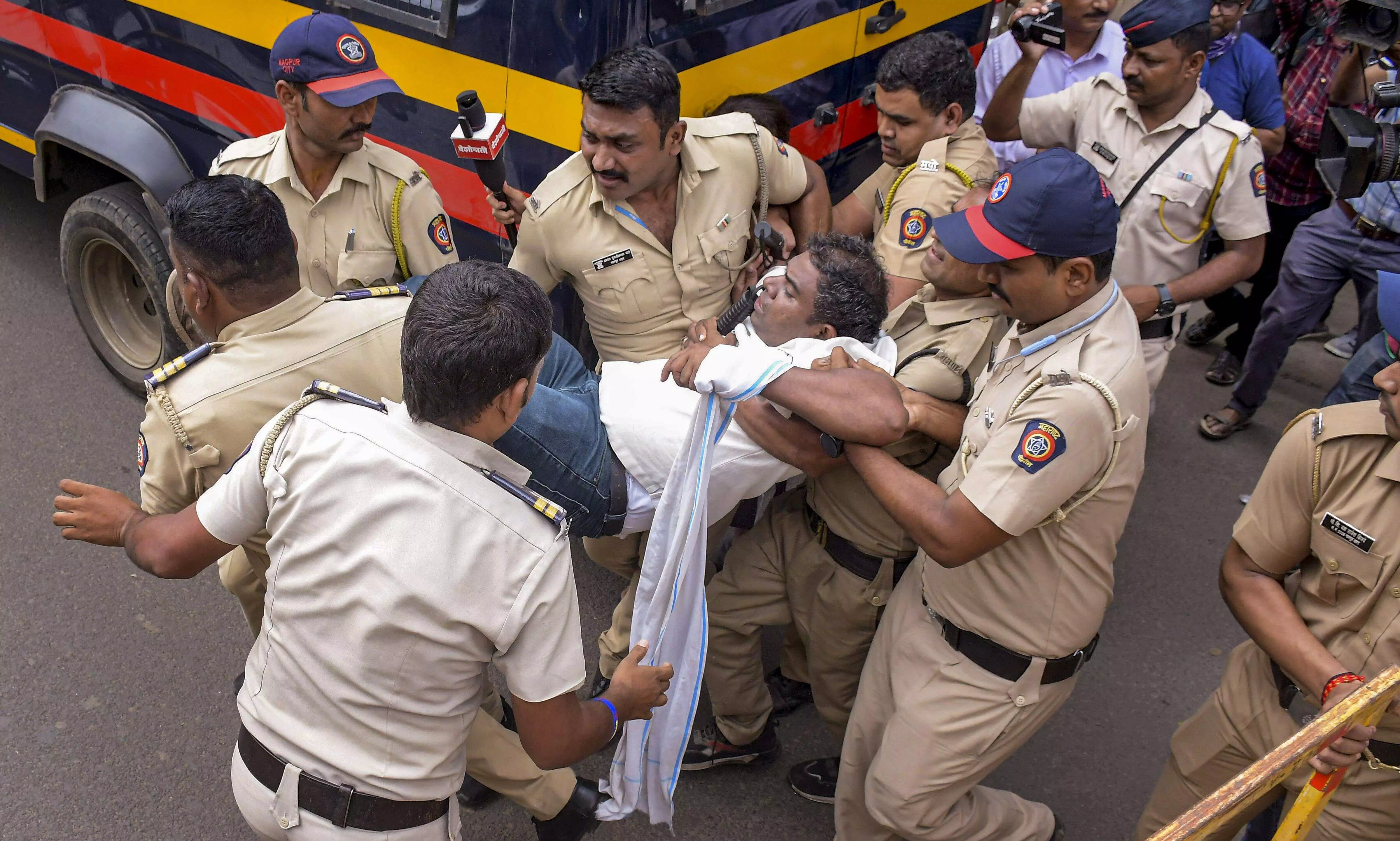 350 people detained during Vidarbha statehood protest in Nagpur