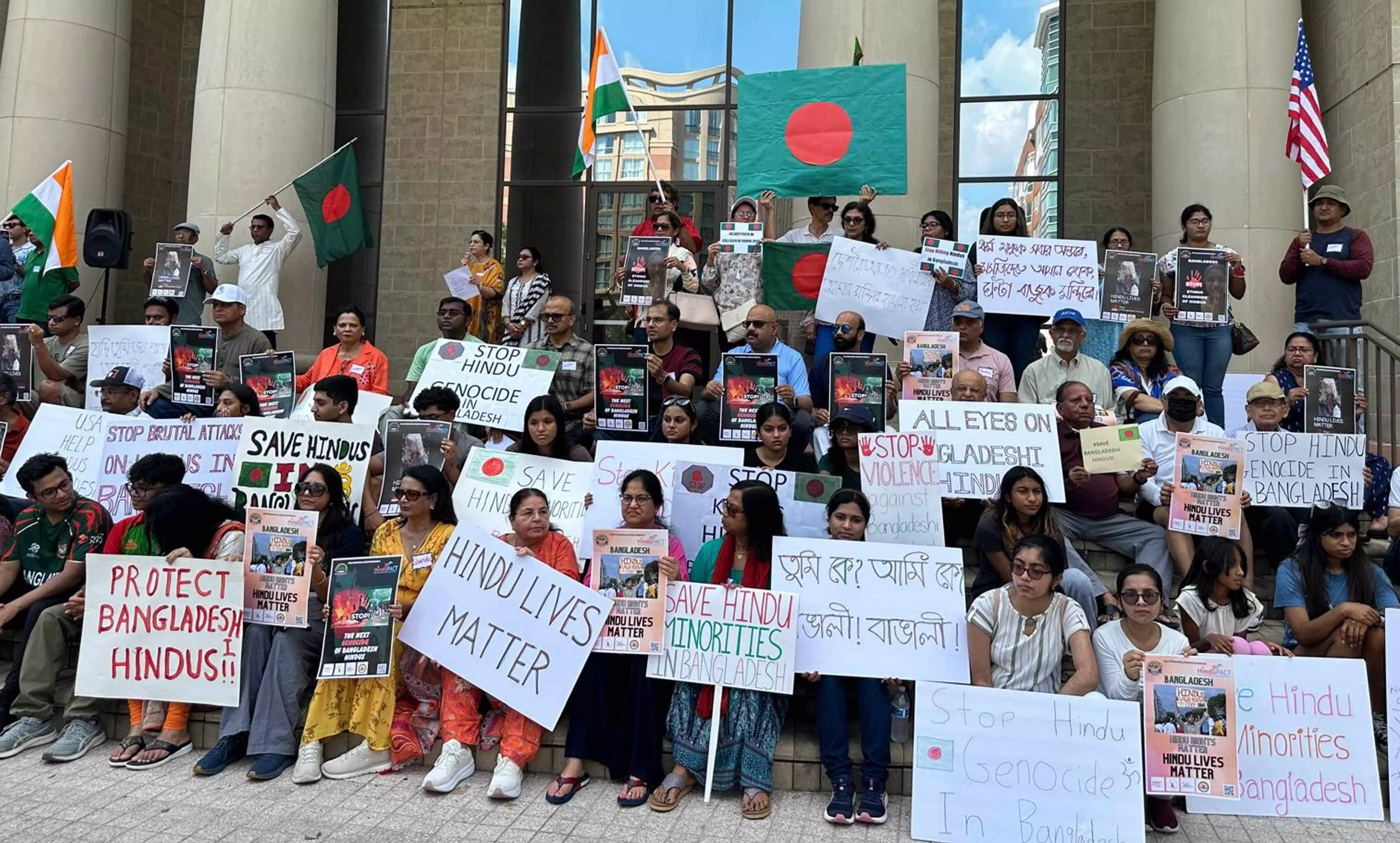 Hundreds Join Indian Americans Vigil, Save Hindus in Bangladesh in Houston Hundreds Join Indian Americans Vigil, Save Hindus in Bangladesh in Houston