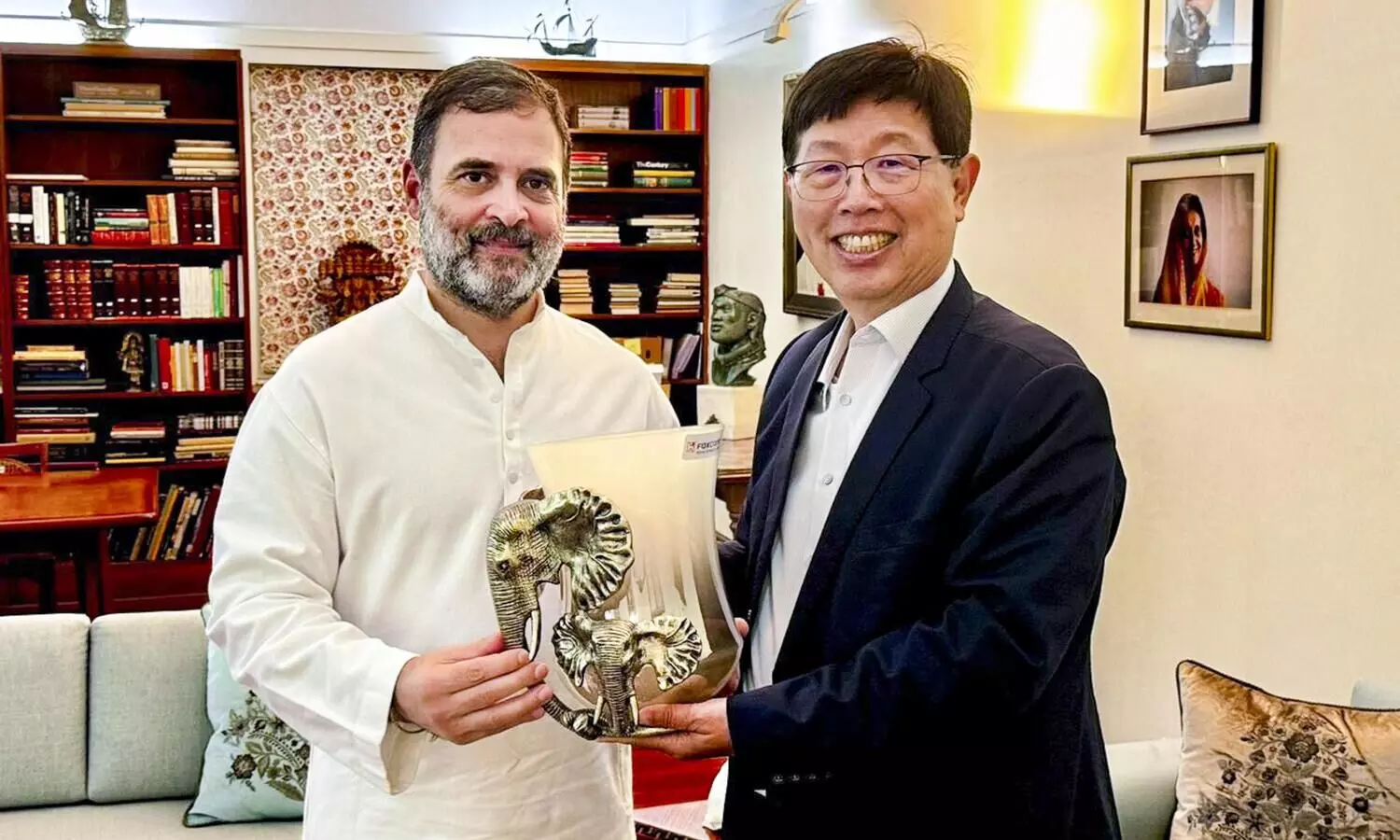 Rahul Gandhi meets Foxconn chairman, discusses future of tech innovation in India