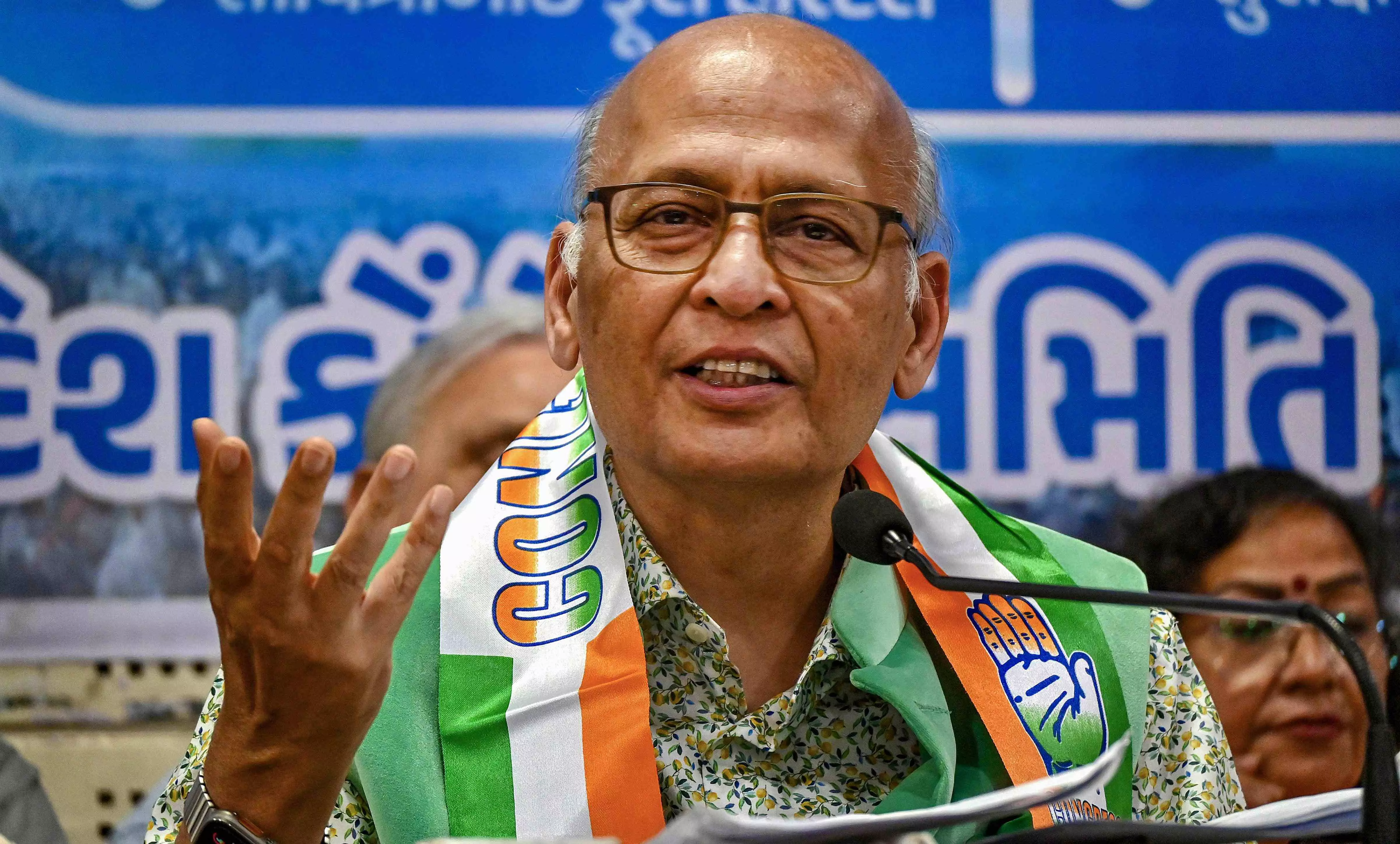 Abhishek Singhvi files nomination as Cong candidate for RS bypoll from Telangana