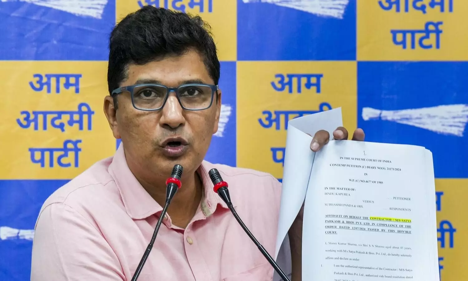 AAP demands L-G Saxenas resignation for approving tree felling in Delhi Ridge