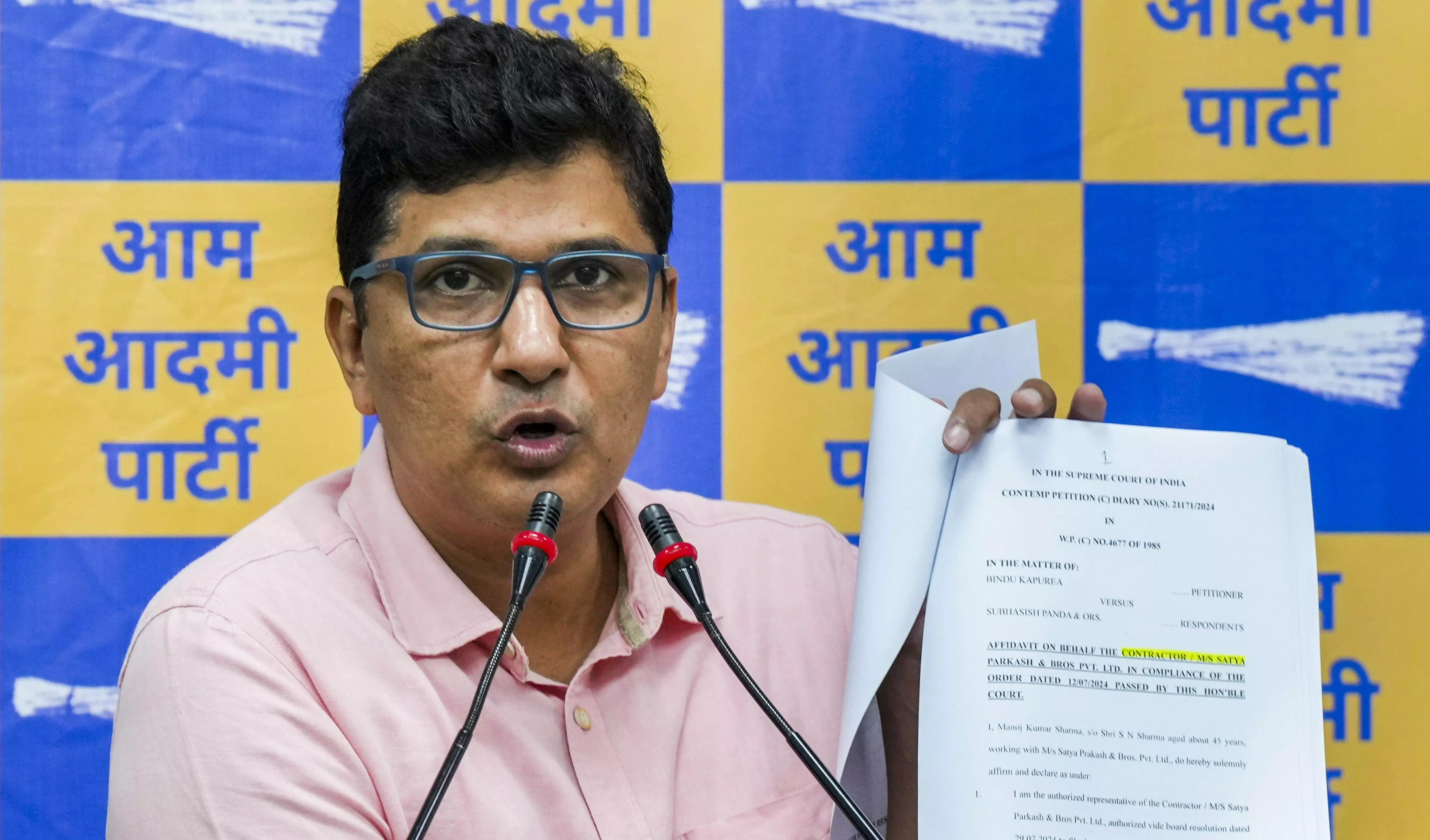 AAP demands L-G Saxenas resignation for approving tree felling in Delhi Ridge