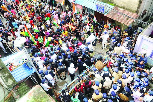 About 26 cops injured, 221 held