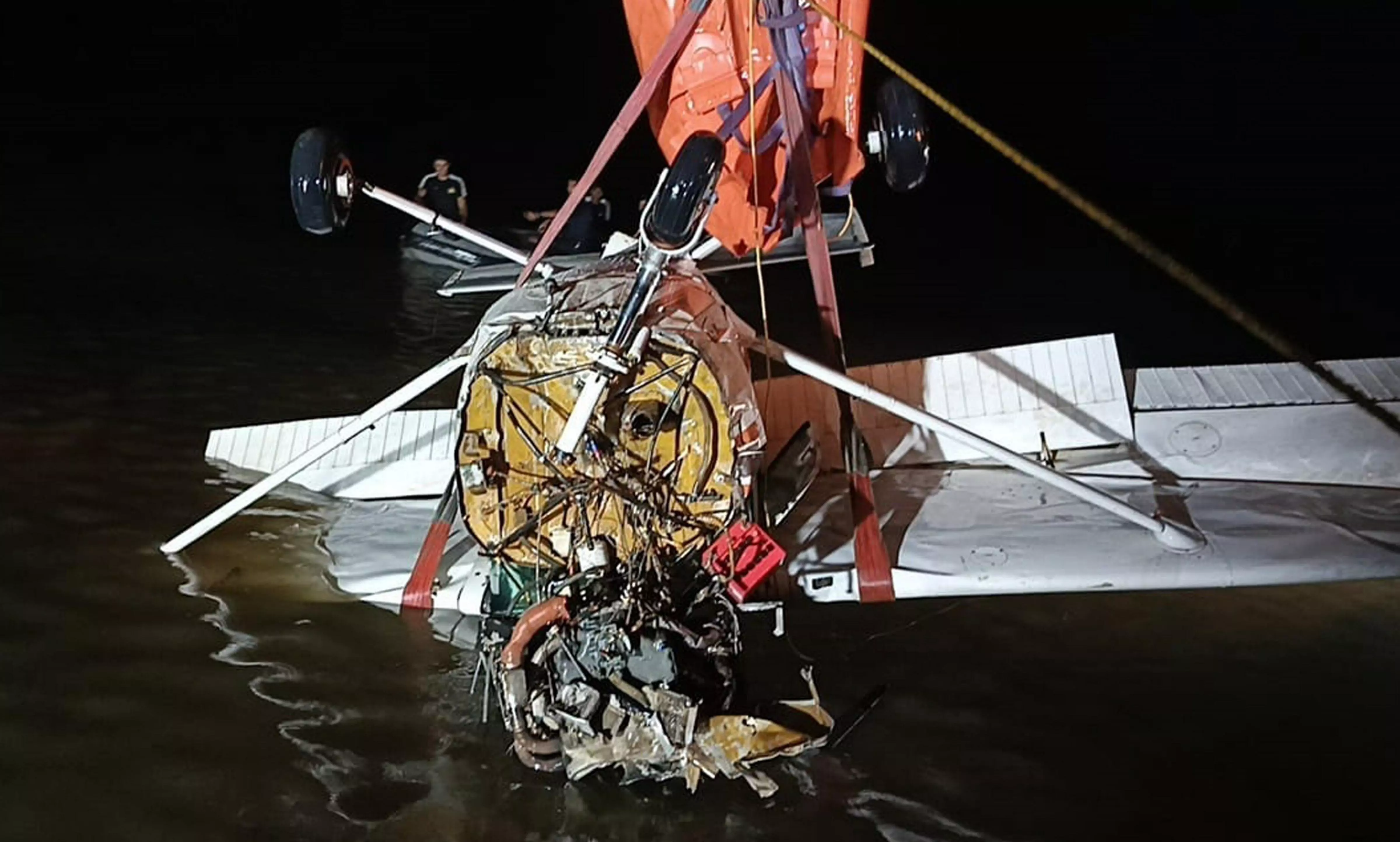 Navy team pulls out wreckage of missing aircraft from Chandil dam in Jharkhand