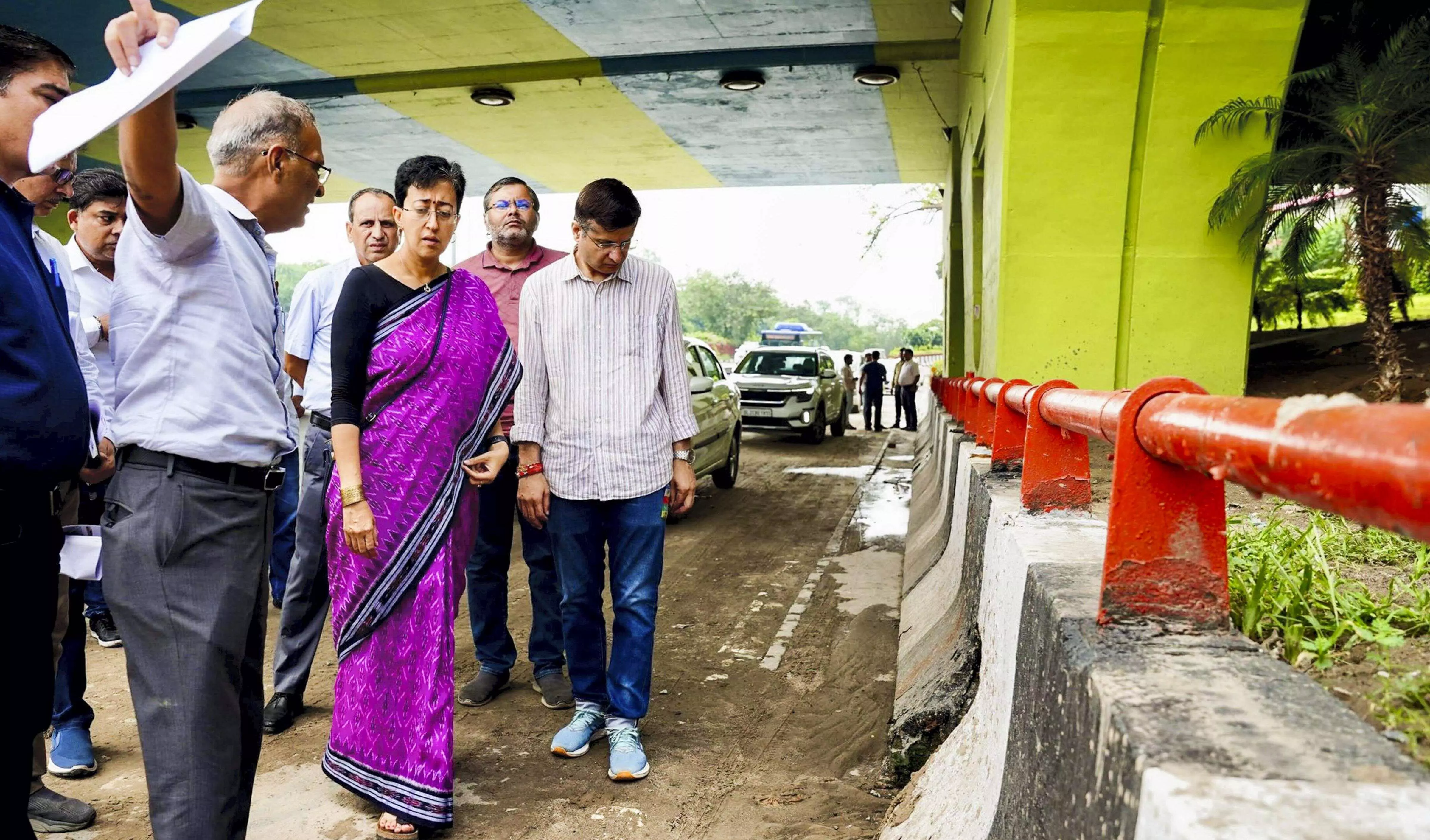 Atishi directs officials to increase pumping capacity of rainwater at Dhaula Kuan