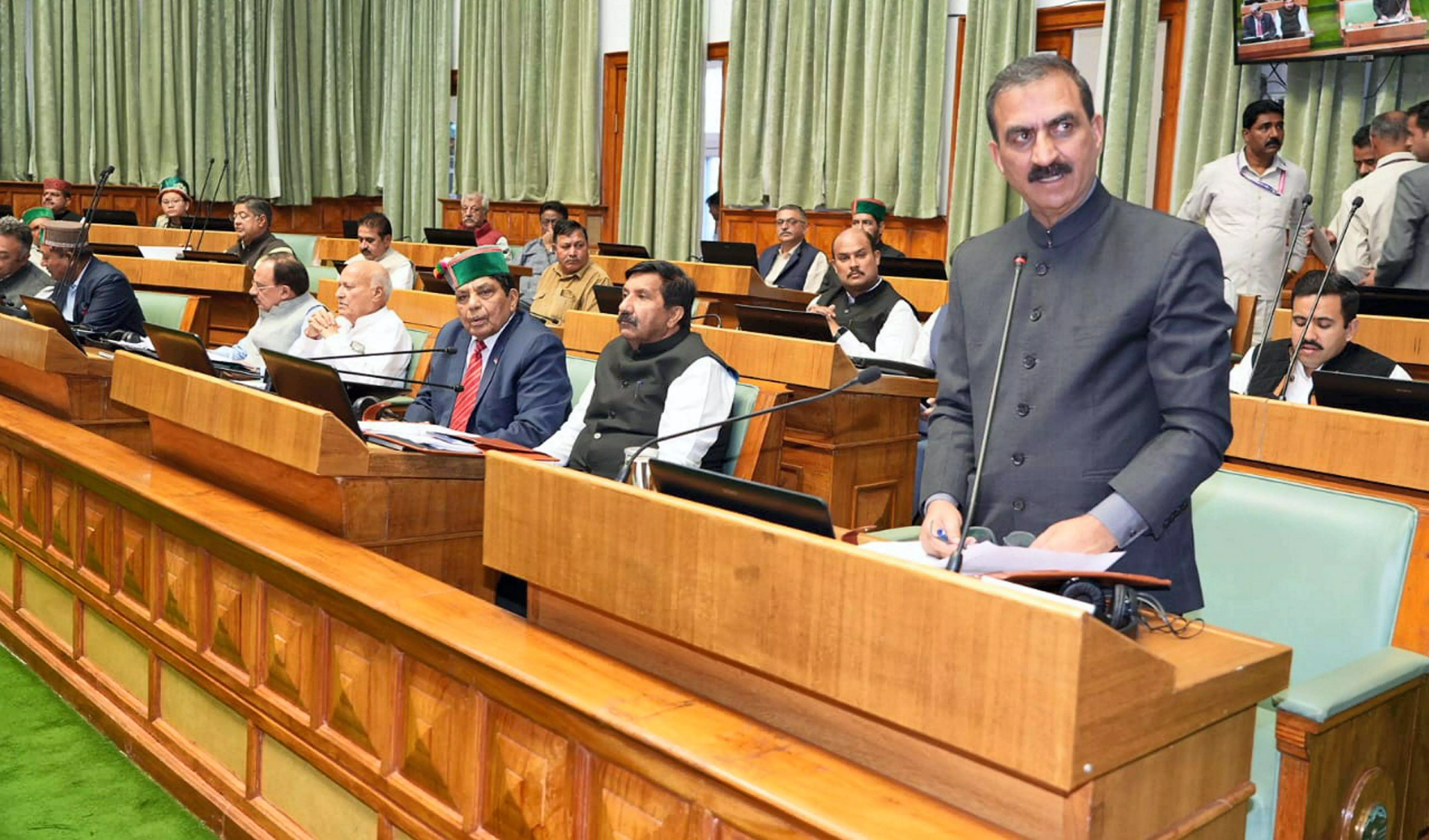 Himachal Assembly session begins on stormy note, BJP stages walkout over law and order