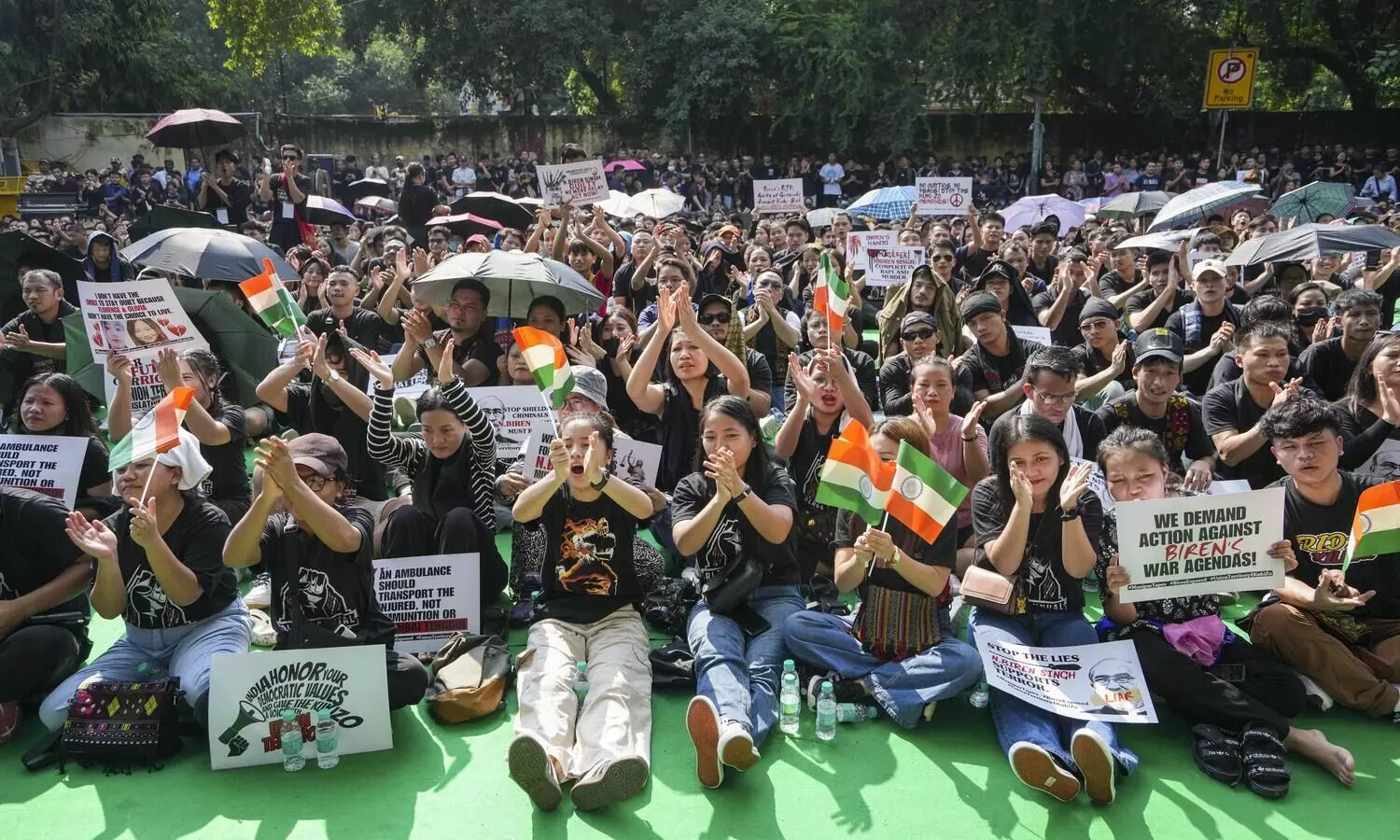 Kukis hold rallies in Manipur, New Delhi seeking action against Manipur CM