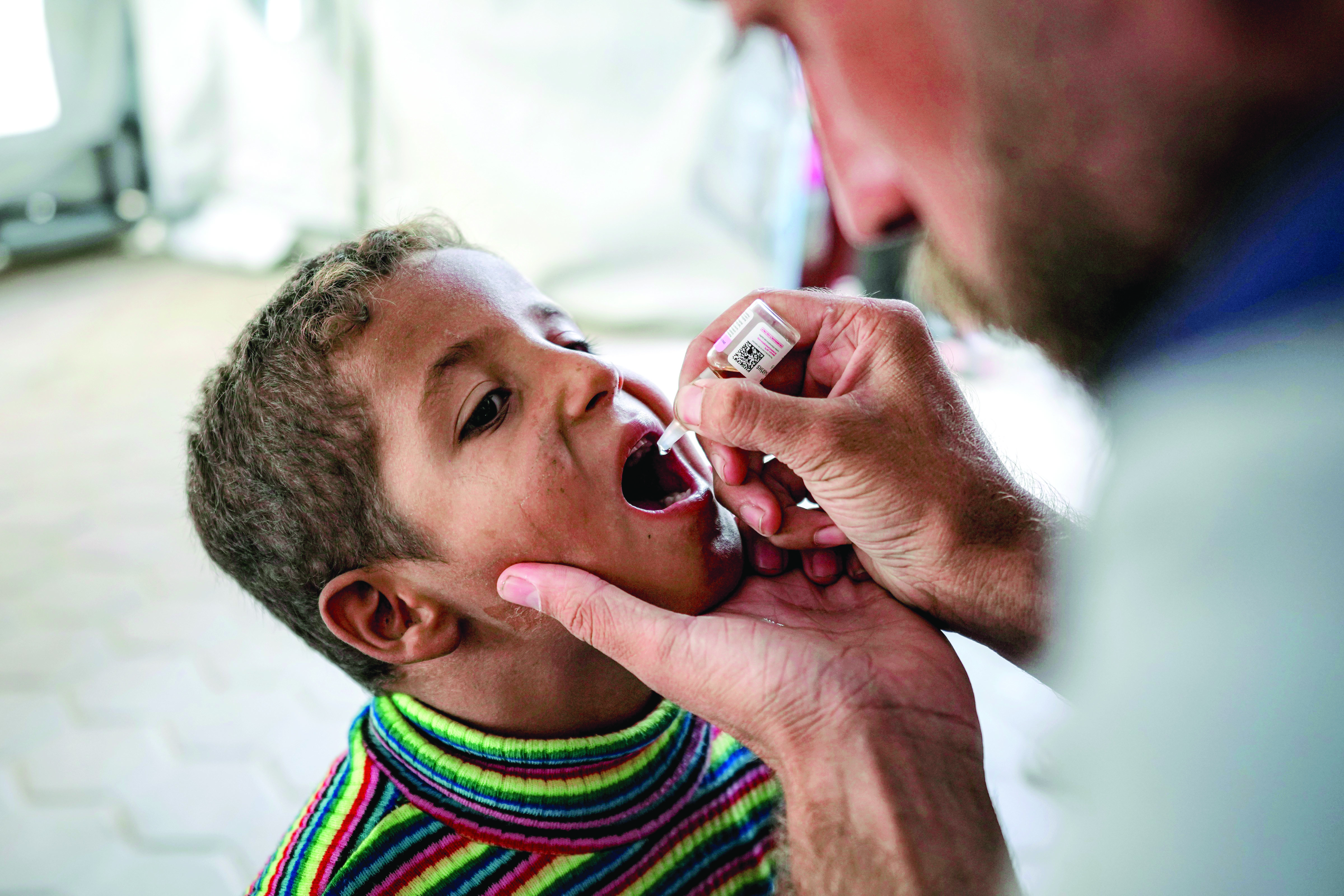 Large-scale polio vaccinations begin in war-ravaged Gaza