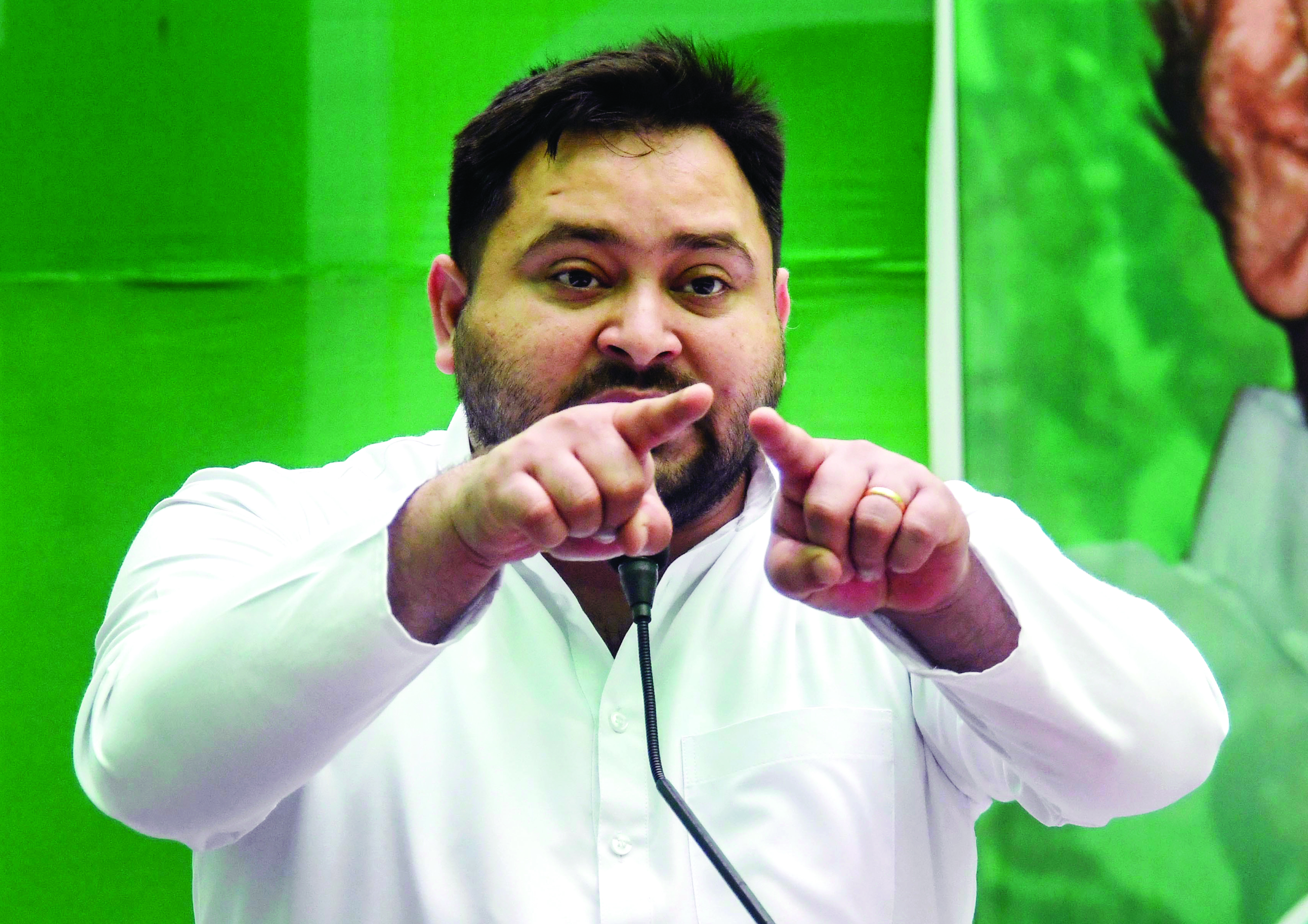 NDA against caste census, reservation, says Tejashwi