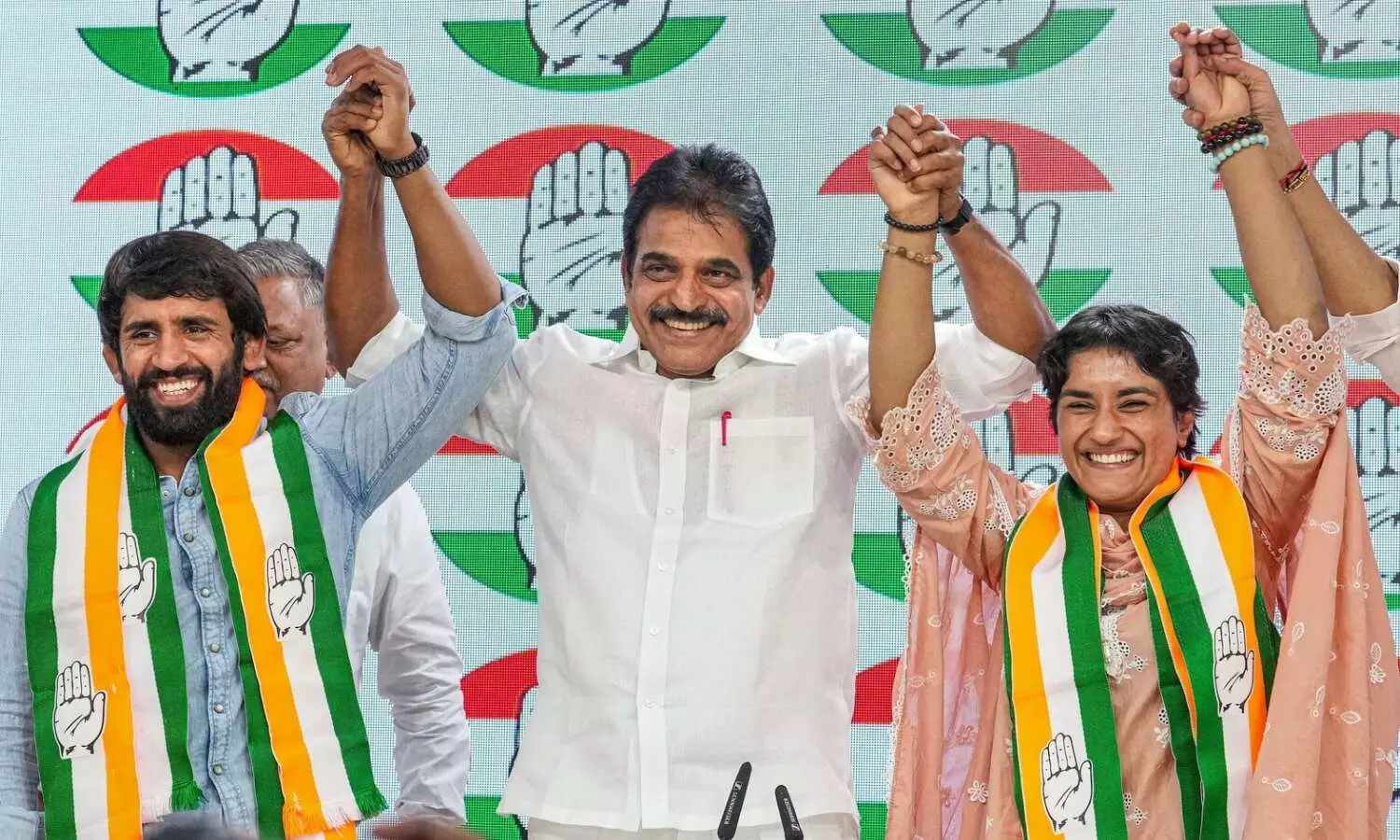 When we were dragged on roads, all parties except BJP stood with us: Phogat after joining Congress When we were dragged on roads, all parties except BJP stood with us: Phogat after joining Congress