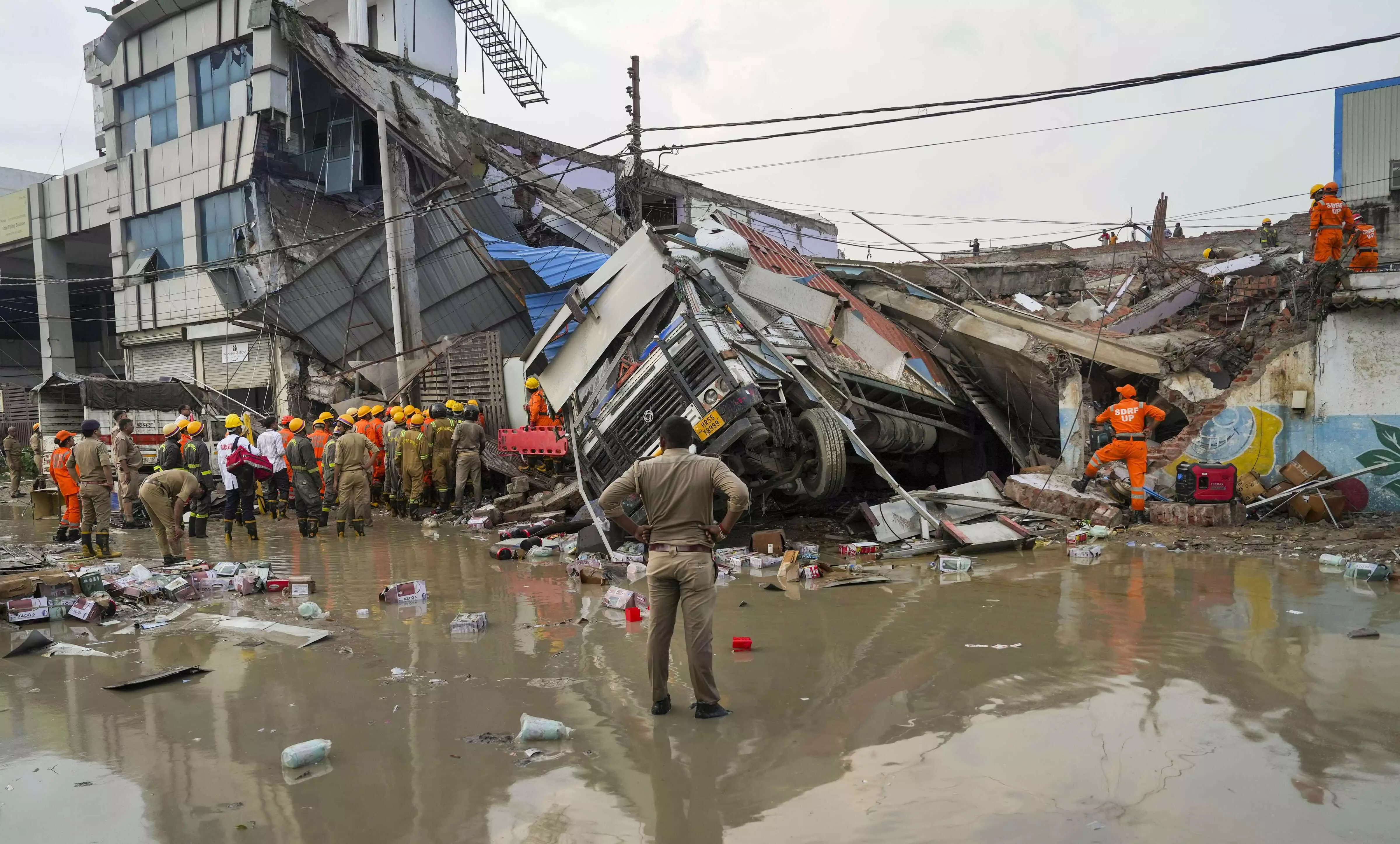 Multi-storey building collapses in Lucknow; 3 dead, several feared trapped