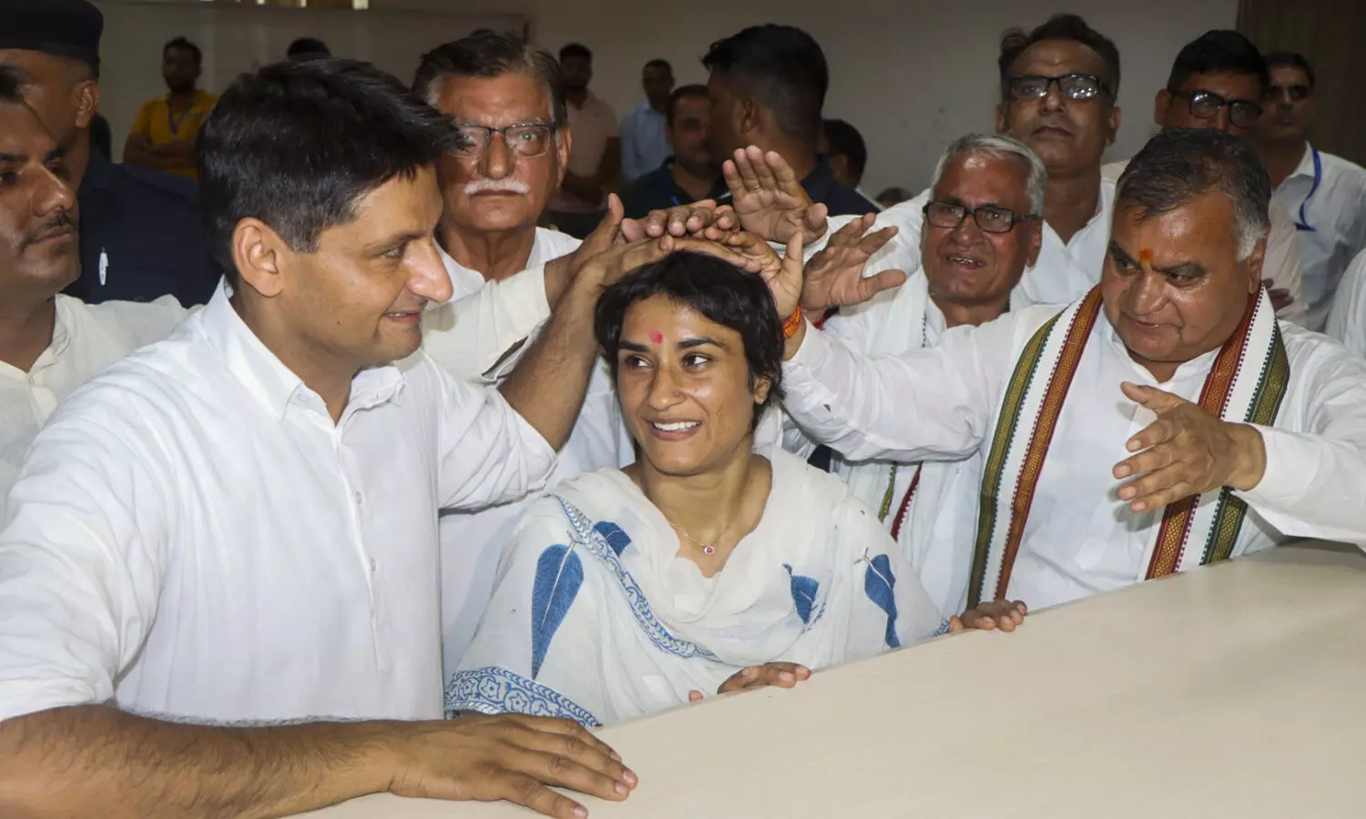 Vinesh Phogat files nomination, says vote for Cong under Bhupinder Hoodas leadership