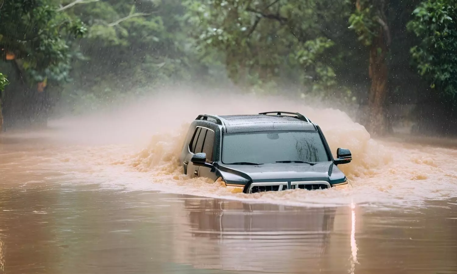 2 dead after driving SUV into flooded underpass in Faridabad