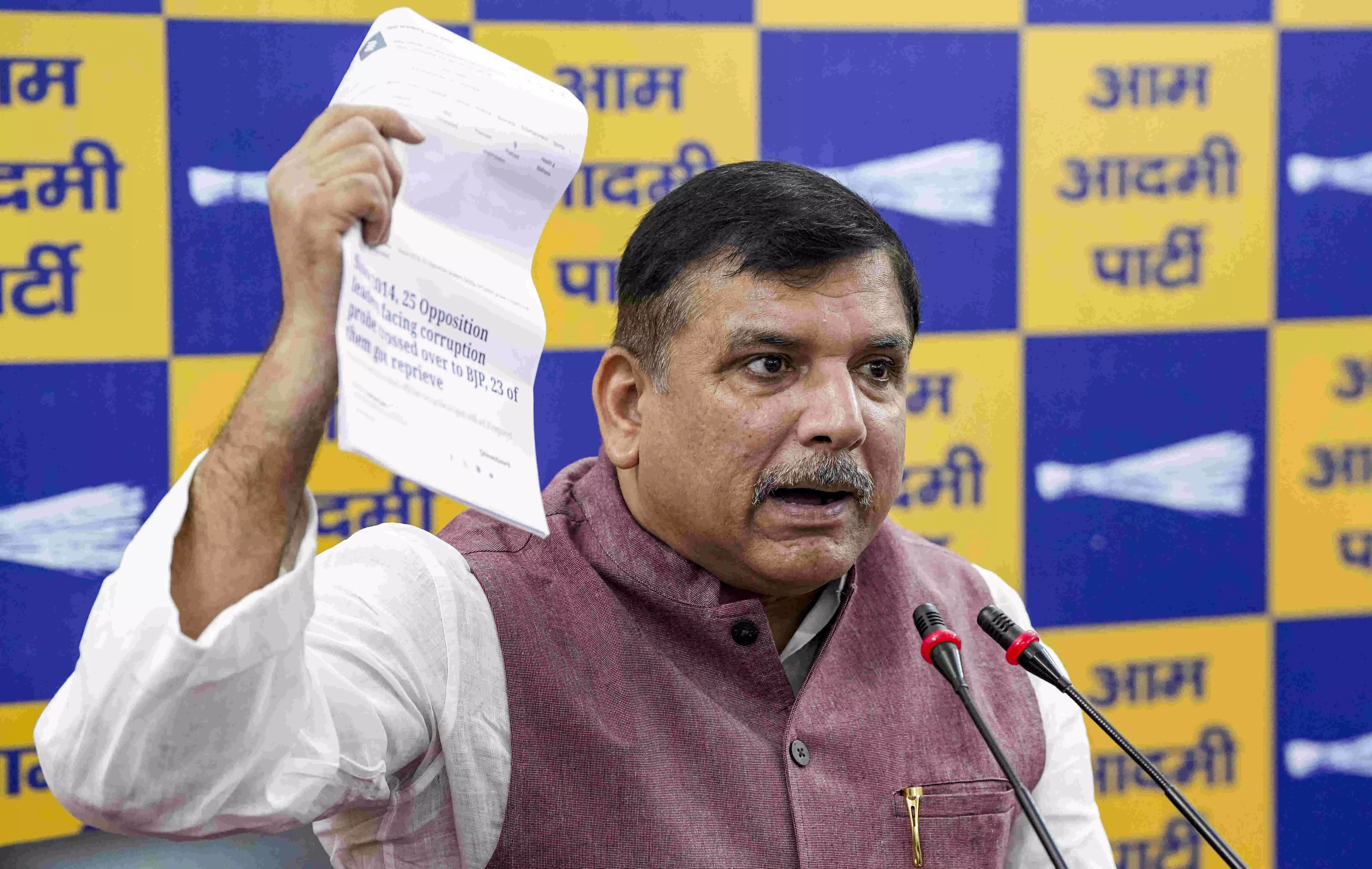 Country wants answers from BJP, RSS on 5 burning questions asked by Kejriwal: Sanjay Singh