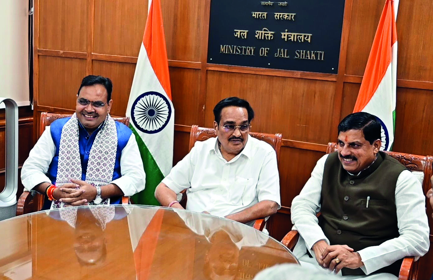 MP CM Yadav attends review meeting of river link project MP CM Yadav attends review meeting of river link project