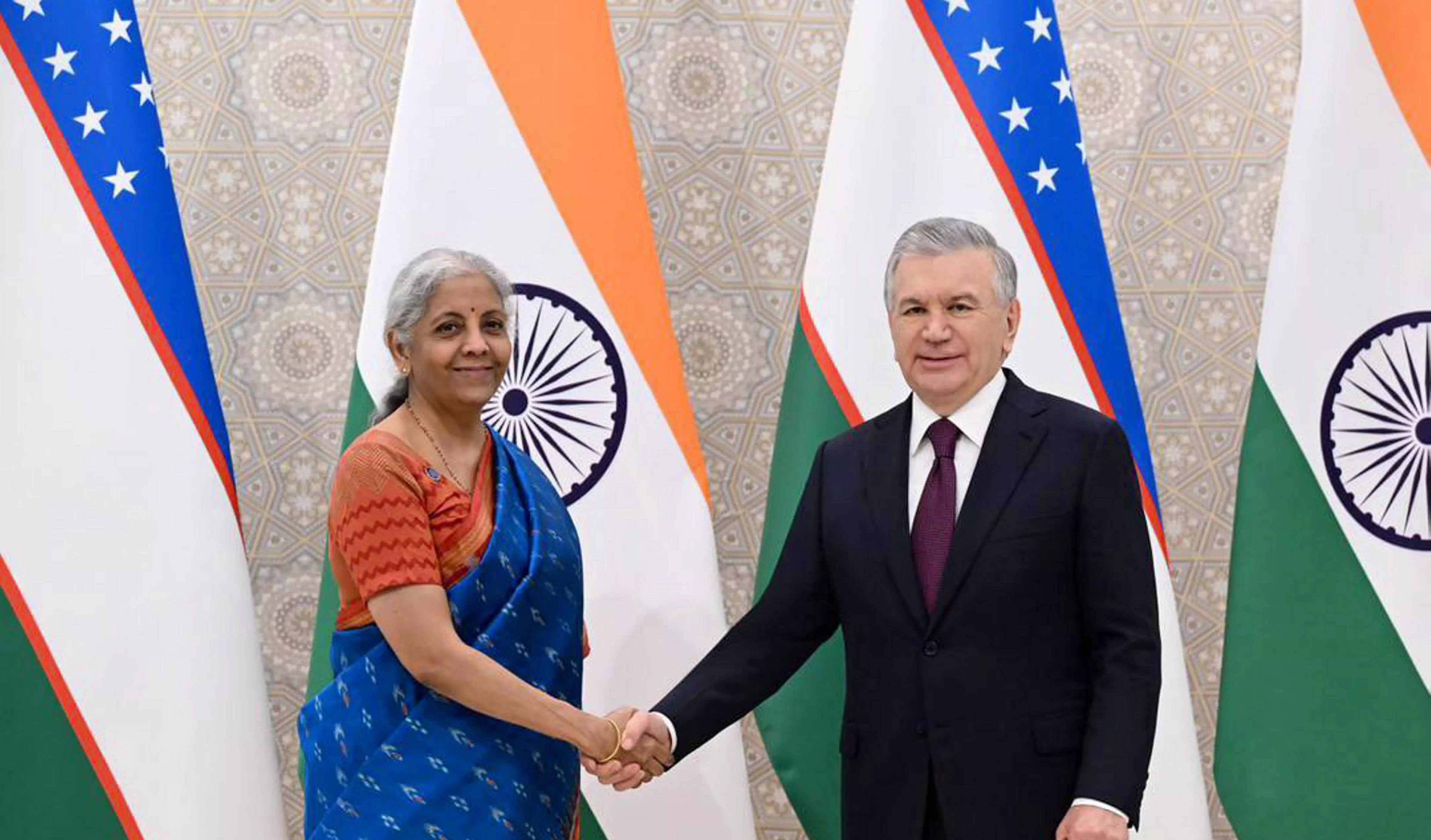 FM Sitharaman discusses enhancing bilateral cooperation with Uzbek President FM Sitharaman discusses enhancing bilateral cooperation with Uzbek President