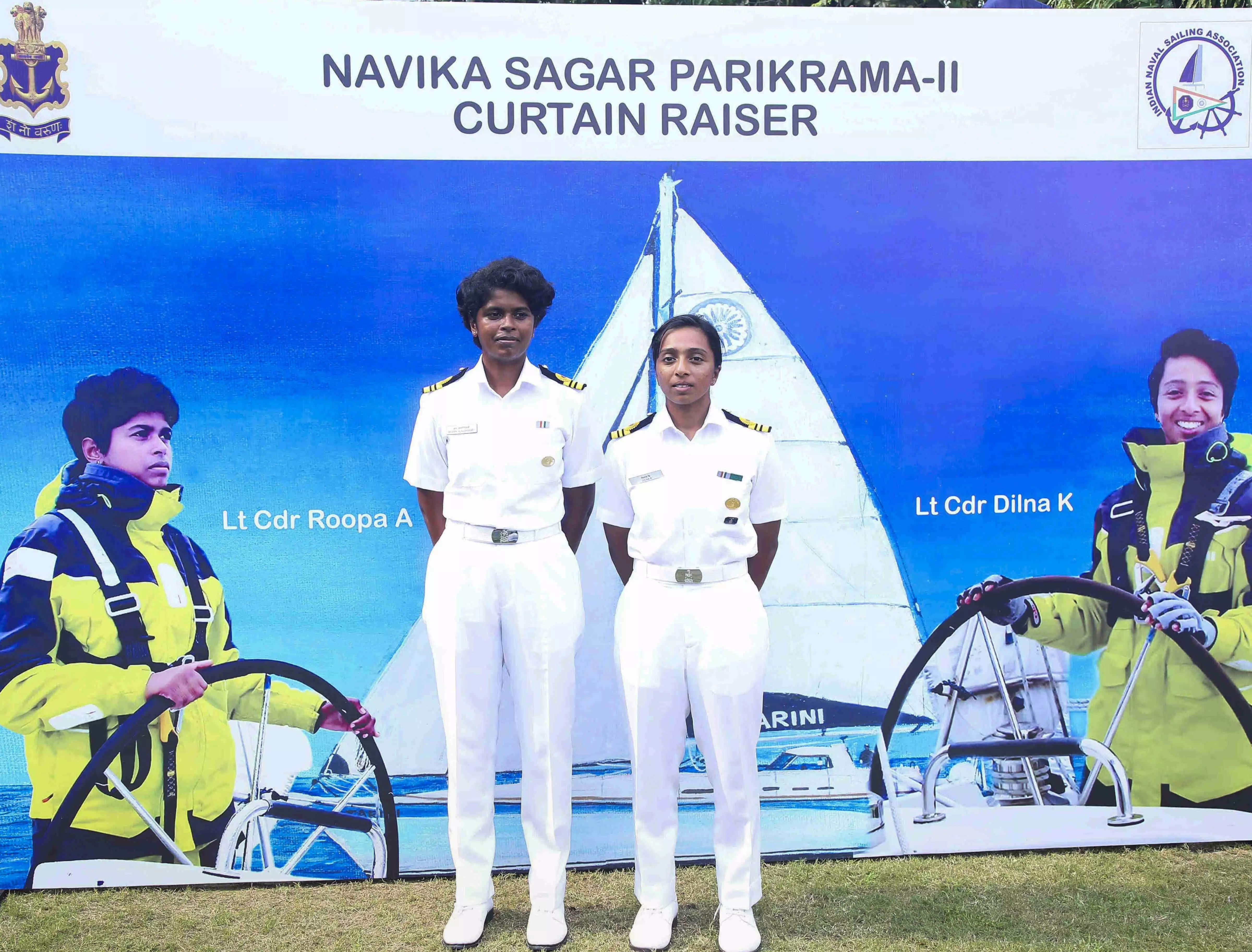 2 women officers of Indian Navy embark on global sailing voyage 2 women officers of Indian Navy embark on global sailing voyage