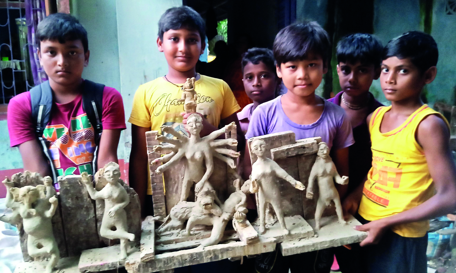 From construction of pandal to sculpting idol, school students take lead to organise Puja