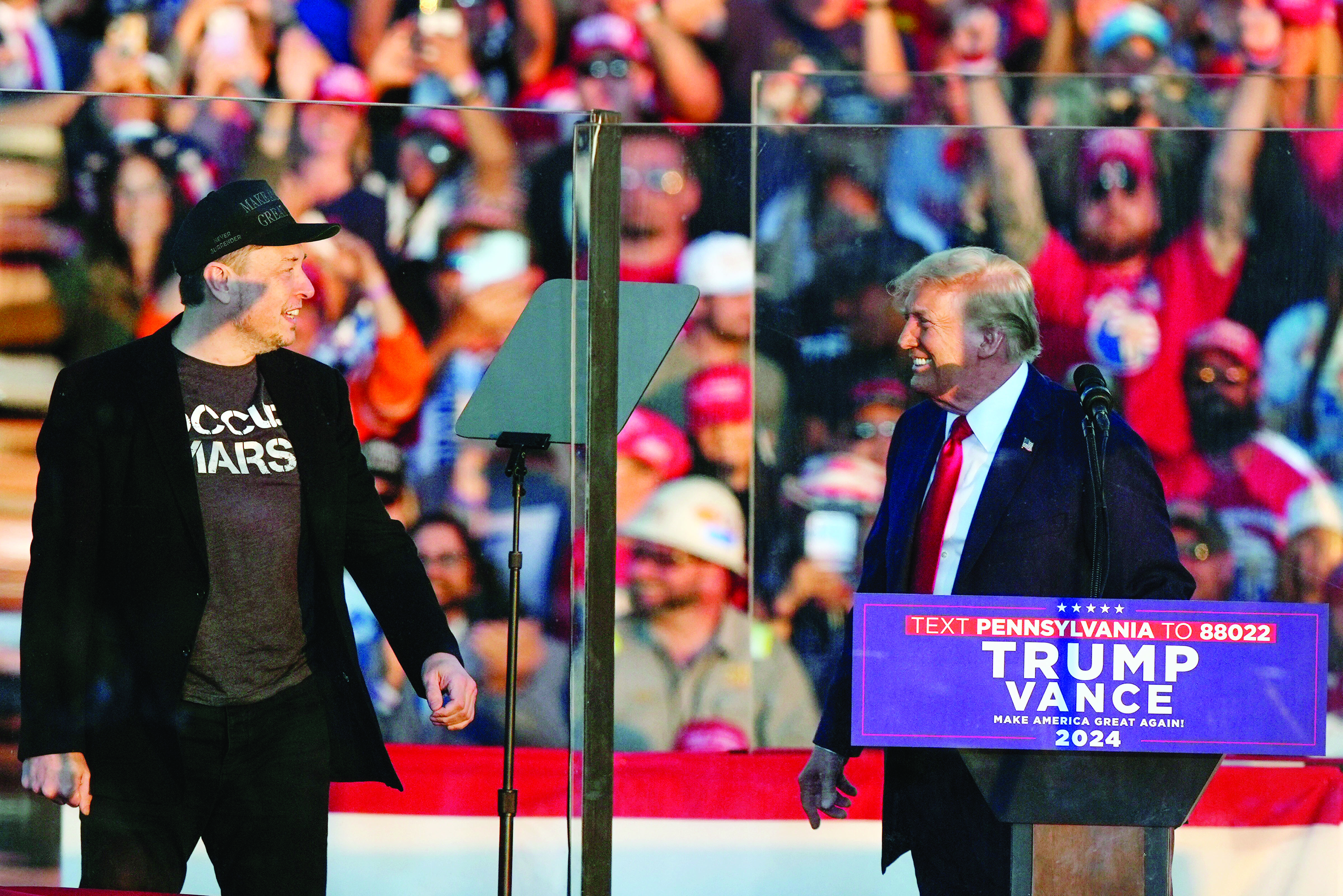 Elon Musk joins Trump at site of assassination attempt