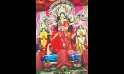 Snake Goddess worshipped during Durga Puja in Phulghara village