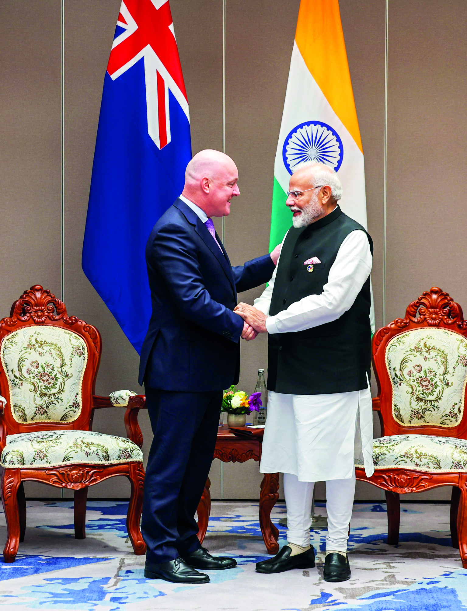 PM Modi meets counterparts from Japan and New Zealand PM Modi meets counterparts from Japan and New Zealand