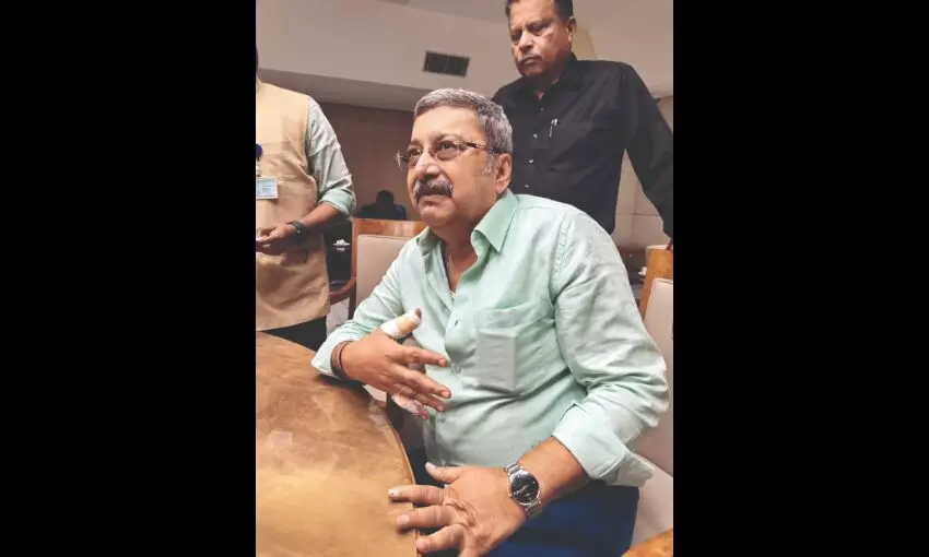 Chaos as TMC MP smashes glass bottle, incurs a day’s suspension Chaos as TMC MP smashes glass bottle, incurs a day’s suspension